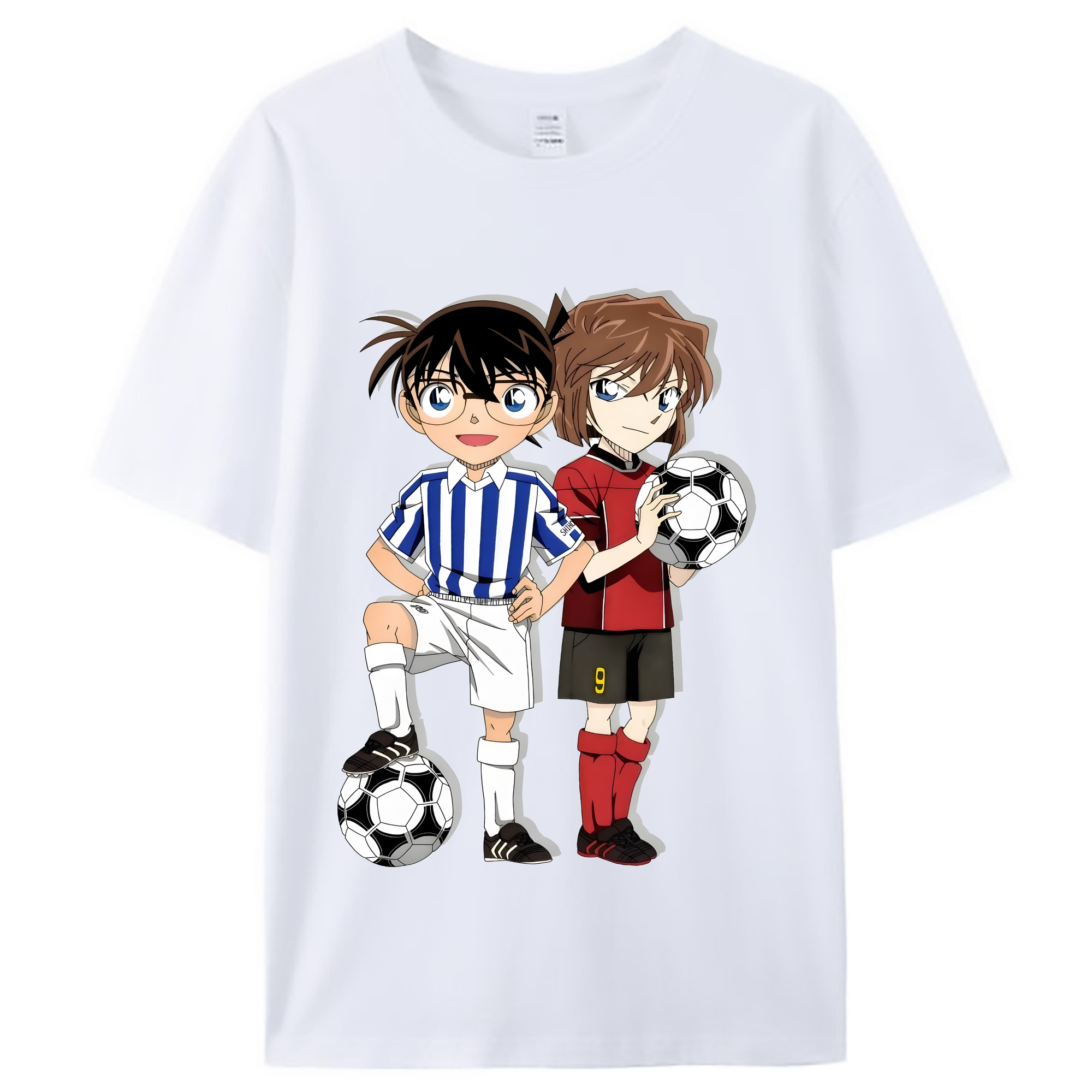 （画像用） 名探偵コナン 灰原 哀 はいばら あい Detective Conan Anita Hailey、Vi Graythorn Haibara Ai レディースカジュアルプリントTシャツ（綿100％）