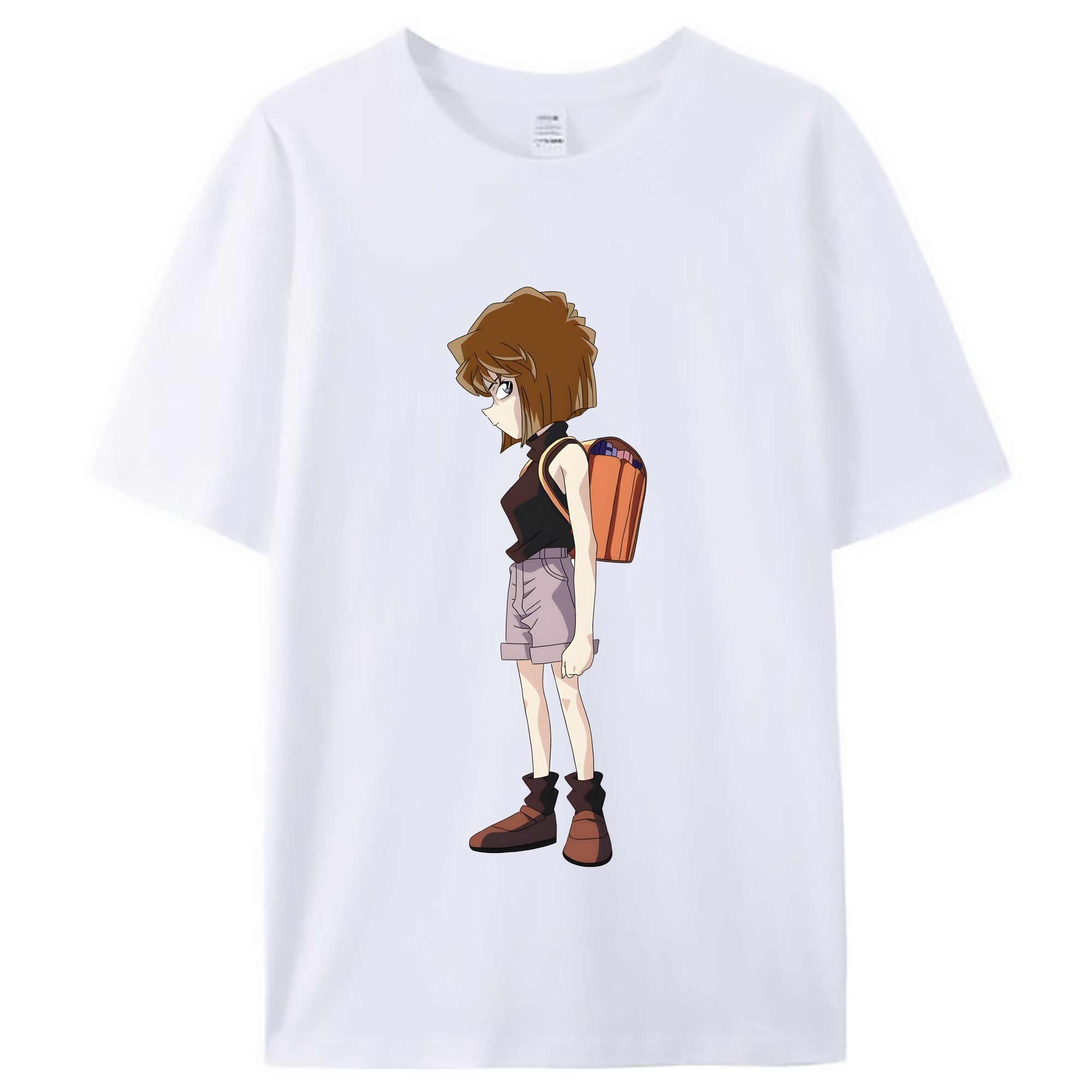 （画像用） 名探偵コナン 灰原 哀 はいばら あい Detective Conan Anita Hailey、Vi Graythorn Haibara Ai レディースカジュアルプリントTシャツ（綿100％）
