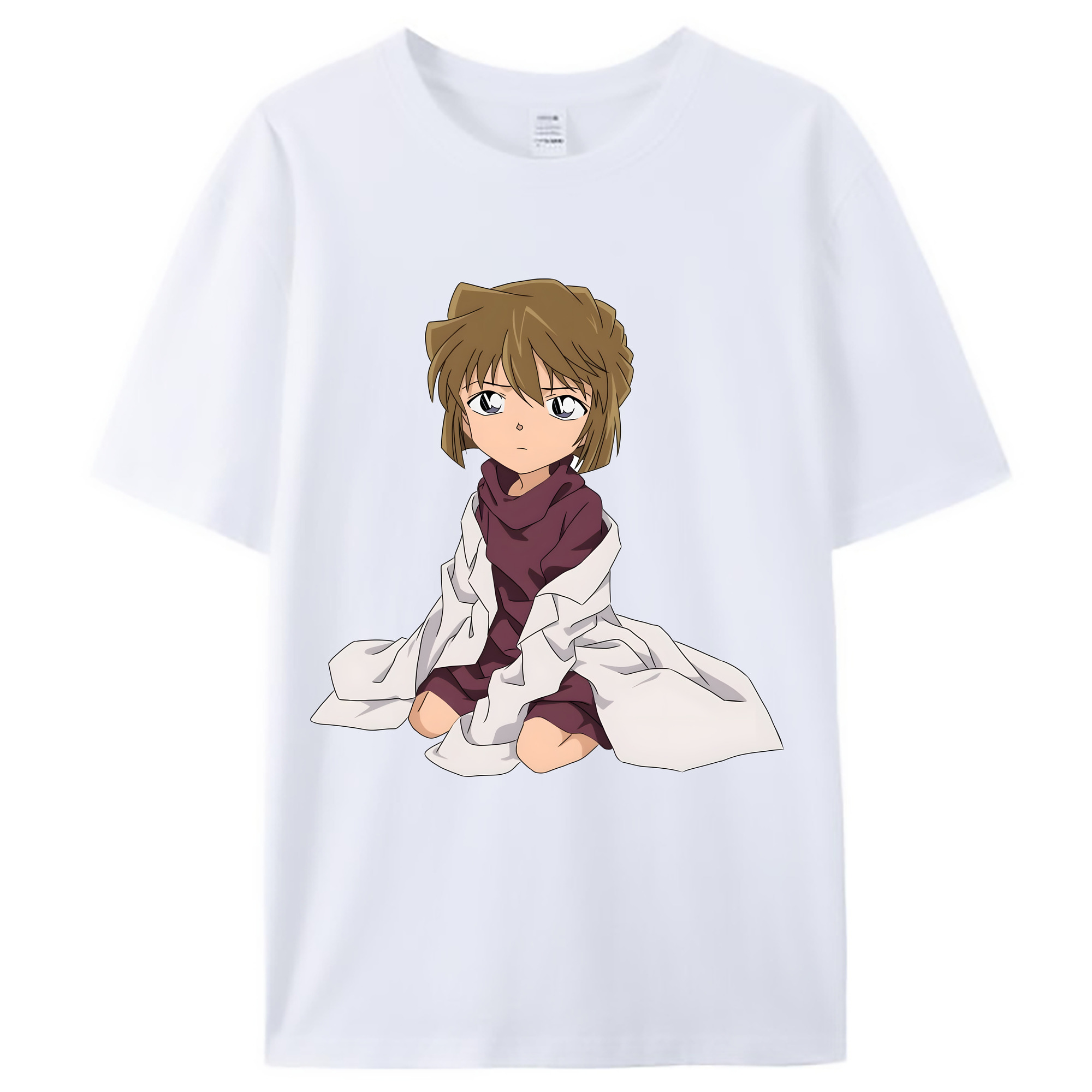 （画像用） 名探偵コナン 灰原 哀 はいばら あい Detective Conan Anita Hailey、Vi Graythorn Haibara Ai レディースカジュアルプリントTシャツ（綿100％）