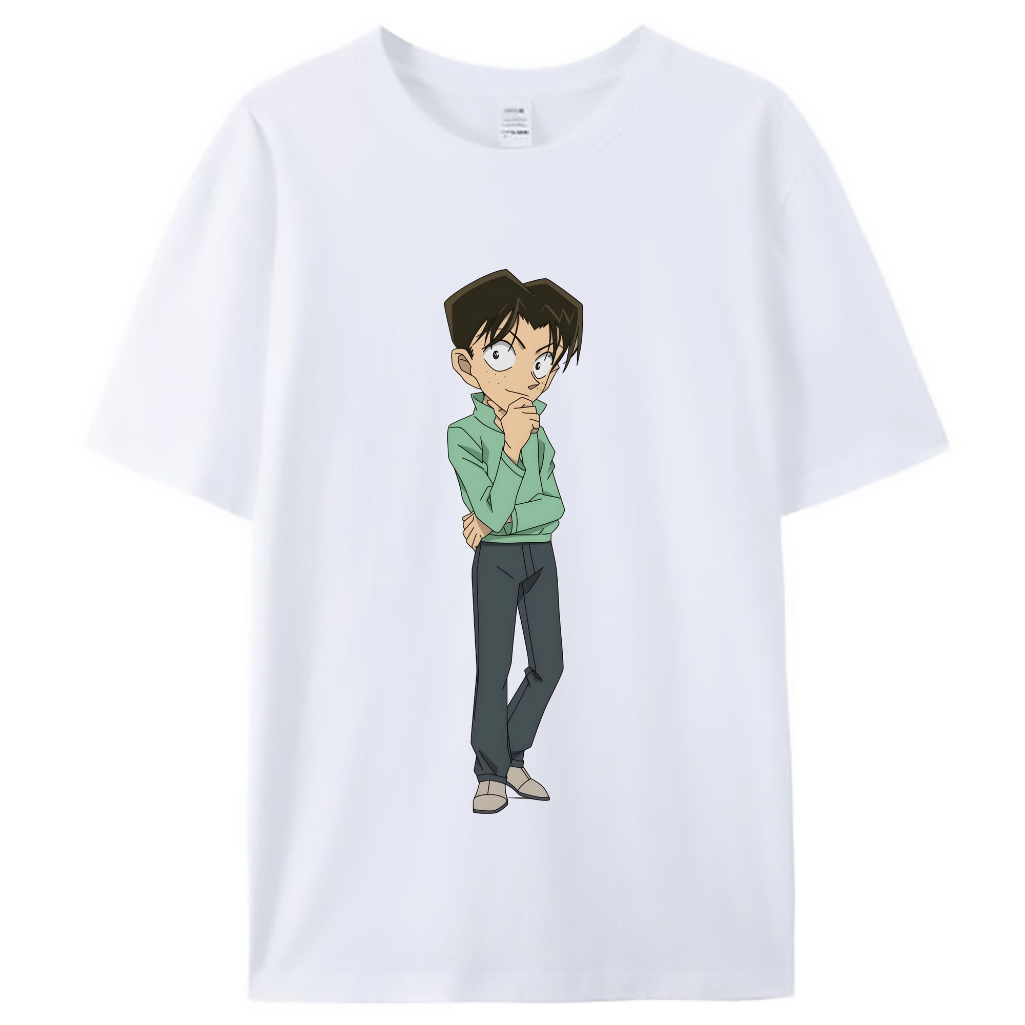 （画像用） 名探偵コナン 円谷 光彦 つぶらや みつひこ Detective Conan Mitch Tennyson レディースカジュアルプリントTシャツ（綿100％）