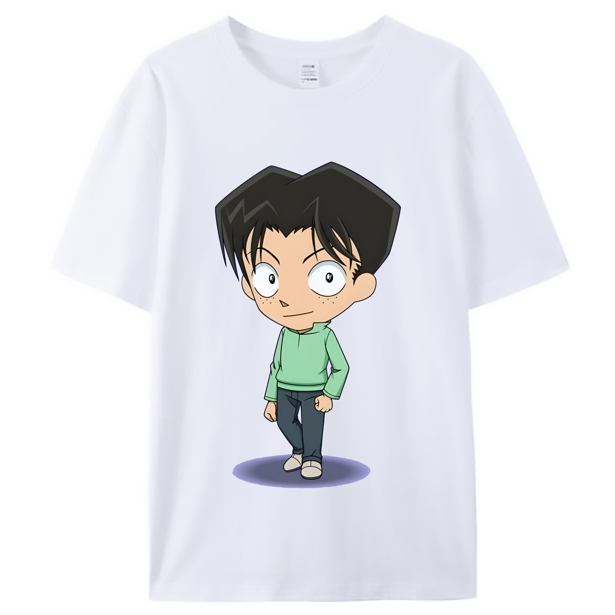 （画像用） 名探偵コナン 円谷 光彦 つぶらや みつひこ Detective Conan Mitch Tennyson レディースカジュアルプリントTシャツ（綿100％）