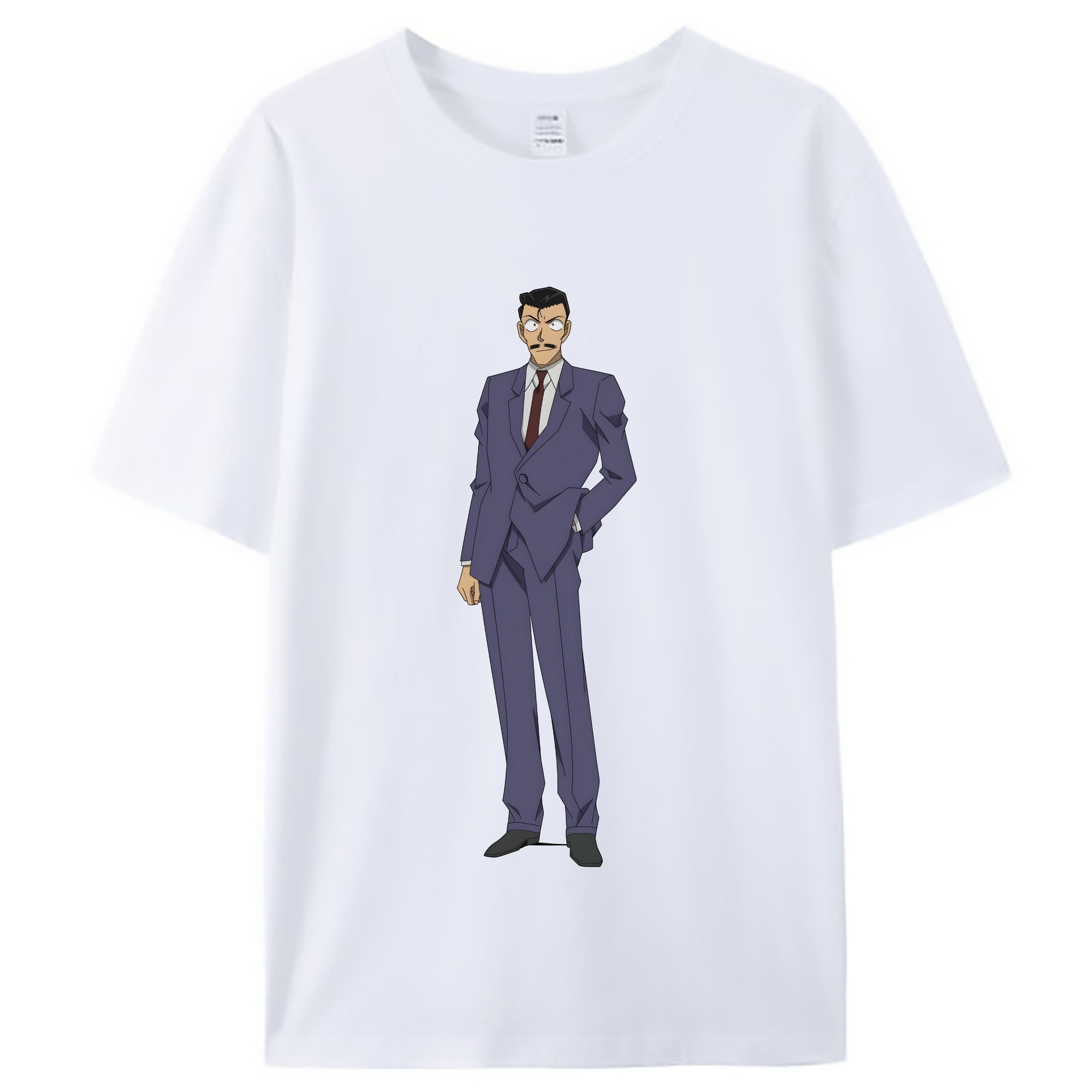 （画像用） 名探偵コナン 毛利 小五郎 もうり こごろう Detective Conan レディースカジュアルプリントTシャツ（綿100％）