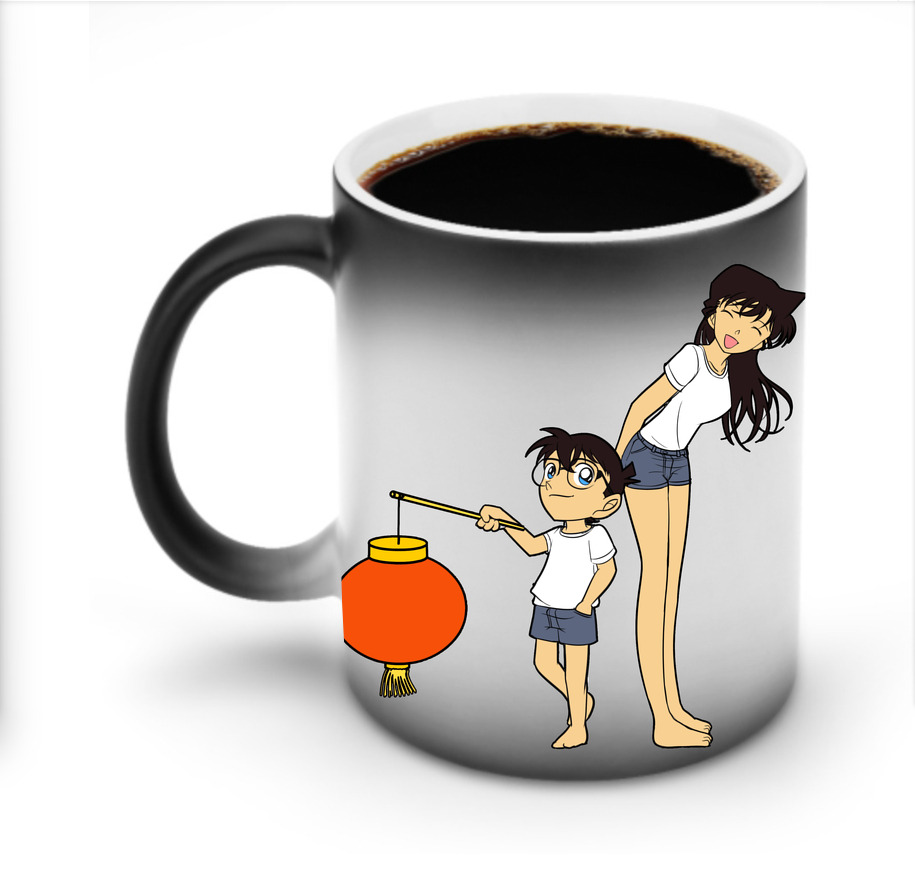 （画像用） 名探偵コナン 毛利 蘭 もうり らん、モーリ ラン Detective Conan Rachel Moore 温度変色マグカップ