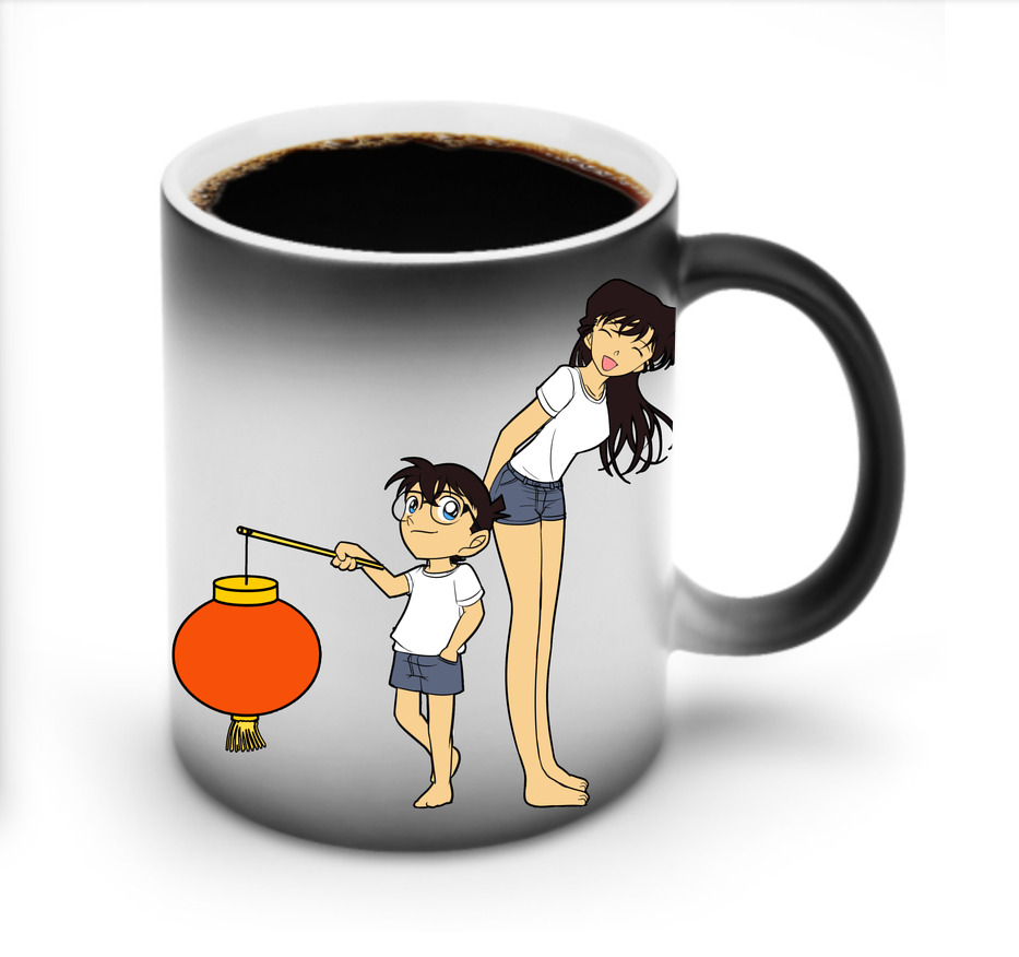 （画像用） 名探偵コナン 毛利 蘭 もうり らん、モーリ ラン Detective Conan Rachel Moore 温度変色マグカップ