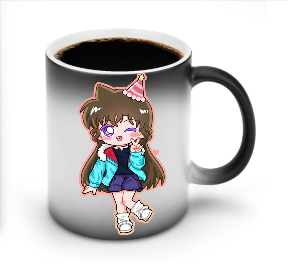（画像用） 名探偵コナン 毛利 蘭 もうり らん、モーリ ラン Detective Conan Rachel Moore 温度変色マグカップ