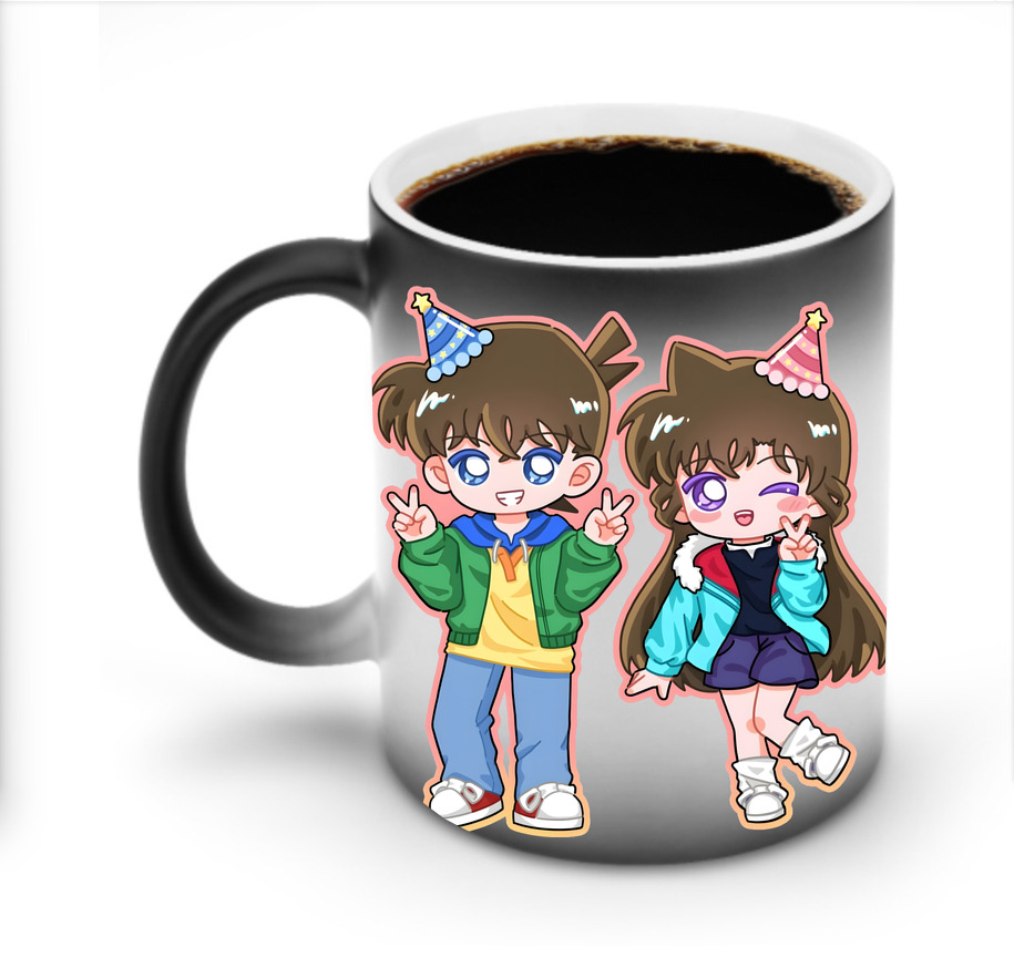 （画像用） 名探偵コナン 毛利 蘭 もうり らん、モーリ ラン Detective Conan Rachel Moore 温度変色マグカップ