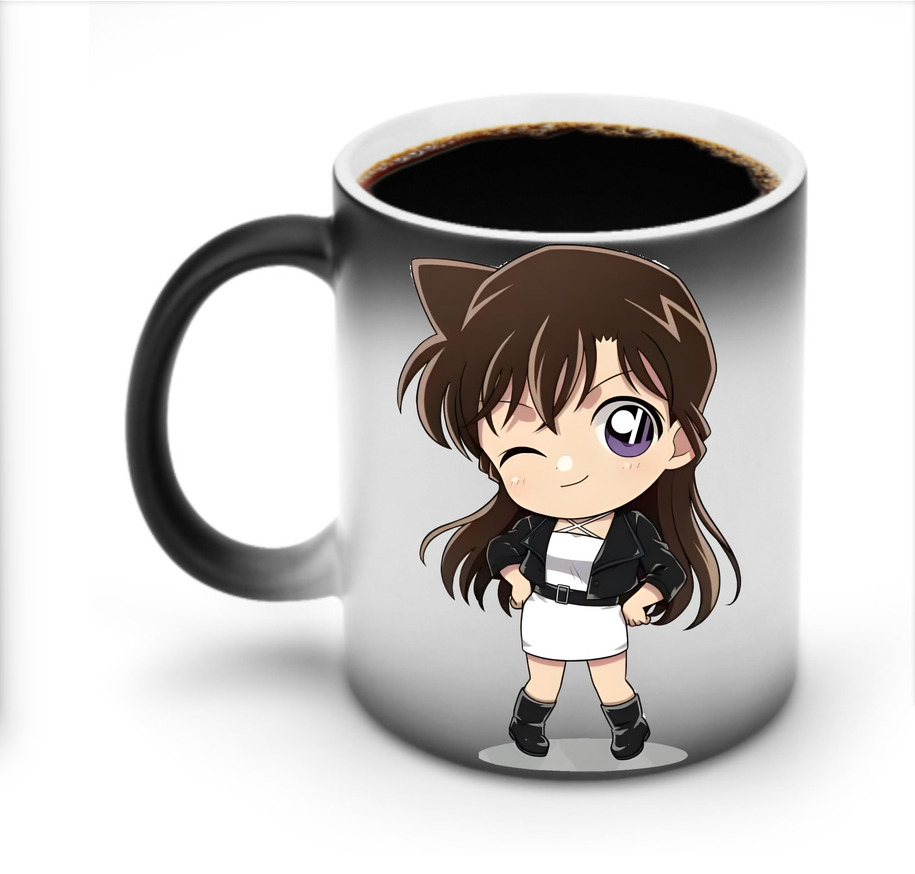 （画像用） 名探偵コナン 毛利 蘭 もうり らん、モーリ ラン Detective Conan Rachel Moore 温度変色マグカップ