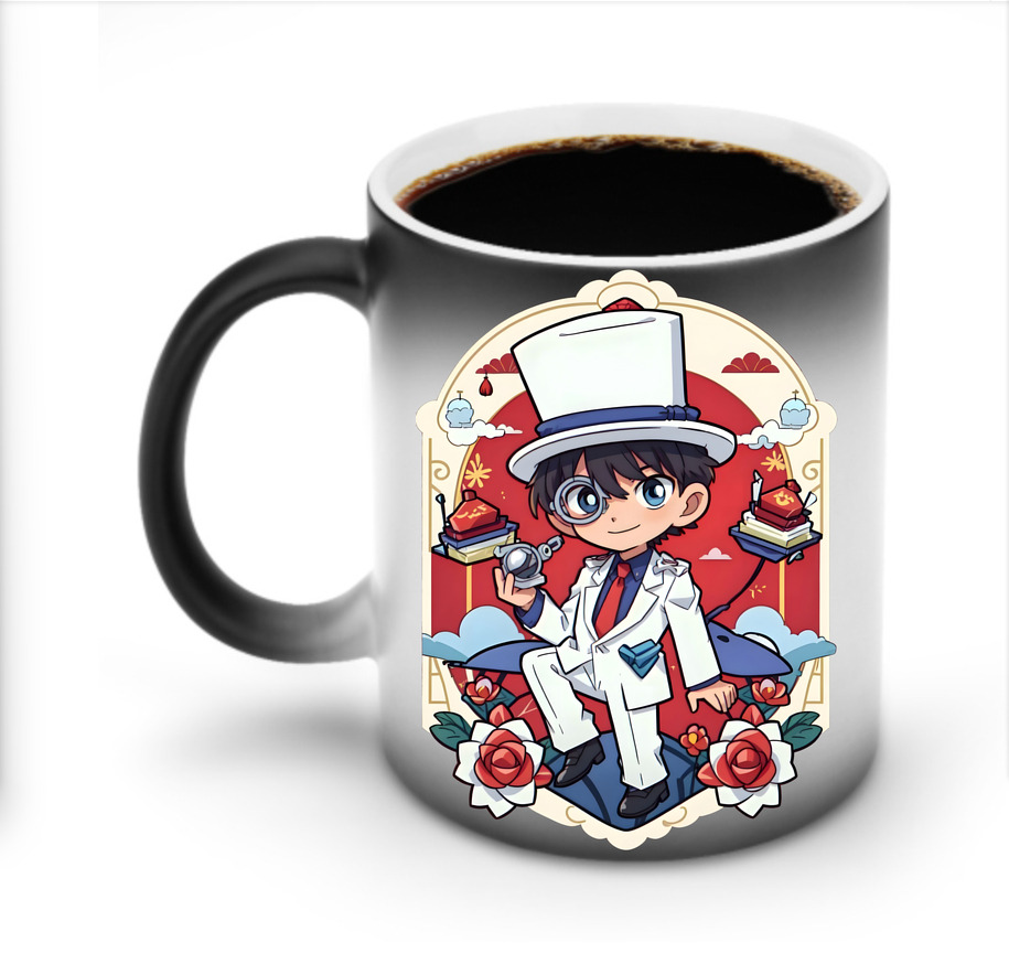 （画像用） 名探偵コナン くろば かいと Detective Conan Kuroba Kaito 温度変色マグカップ