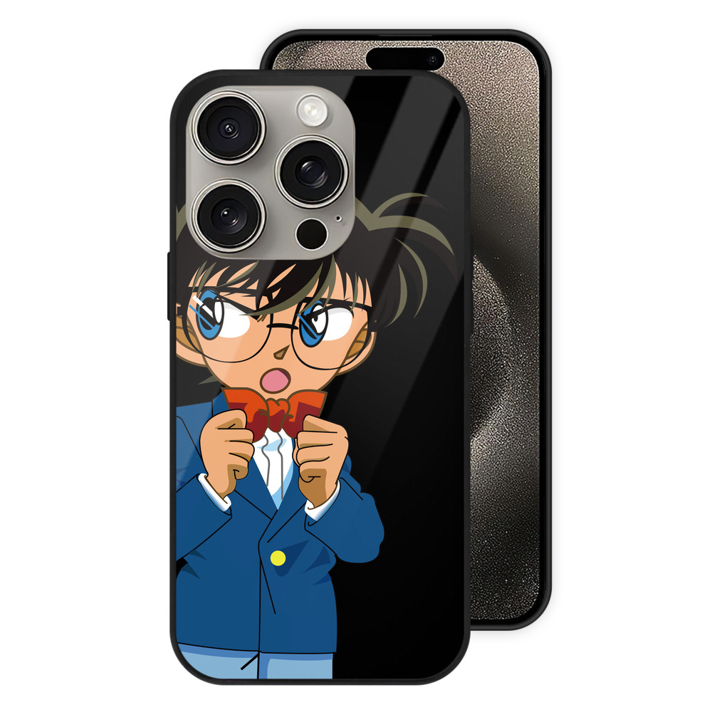 （画像用） 名探偵コナン 江戸川 コナン Detective Conan Conan Edogawa 【iPhone15Pro対応】スマホケース 耐衝撃＆黄変防止 背面ガラス