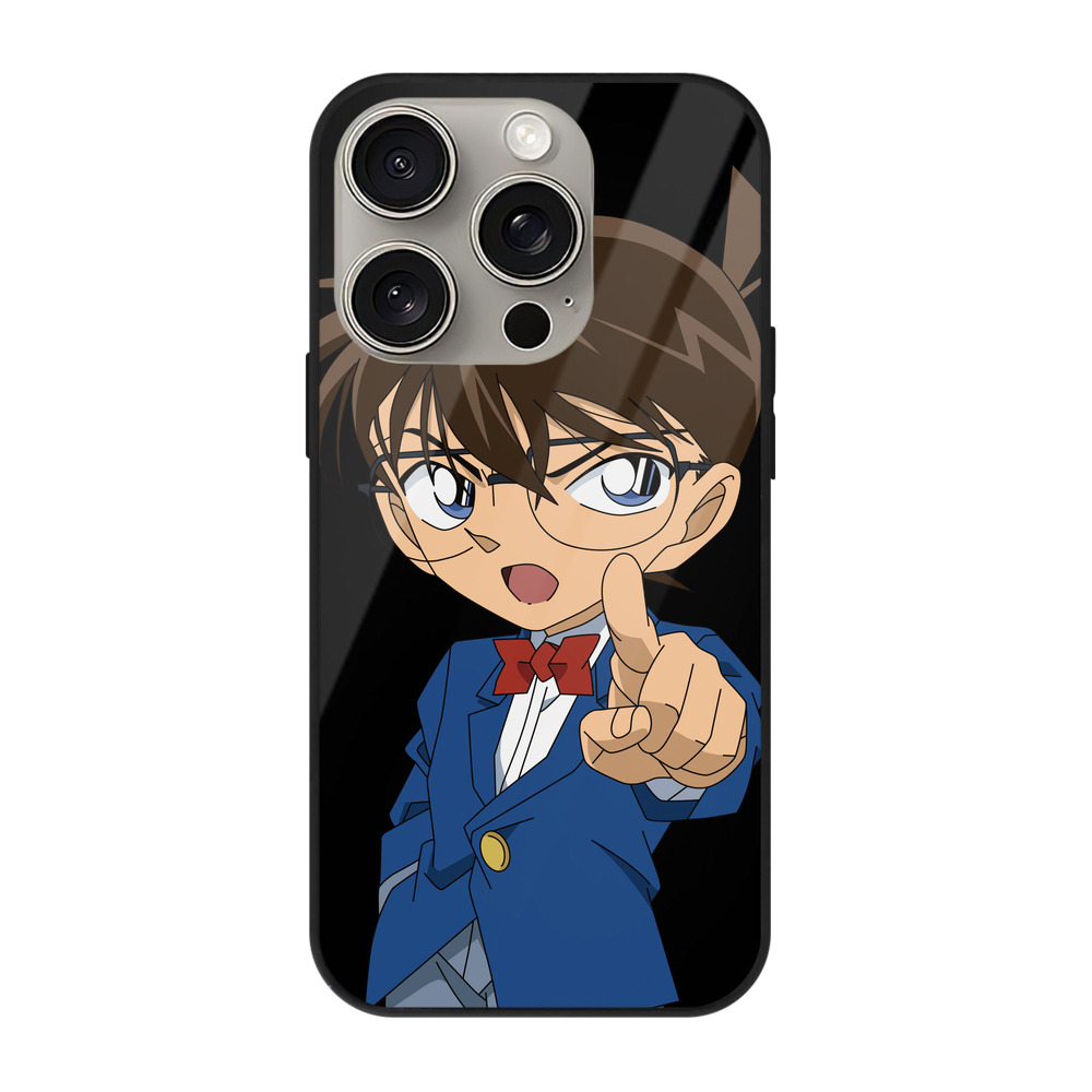 （画像用） 名探偵コナン 江戸川 コナン Detective Conan Conan Edogawa 【iPhone15Pro対応】スマホケース 耐衝撃＆黄変防止 背面ガラス