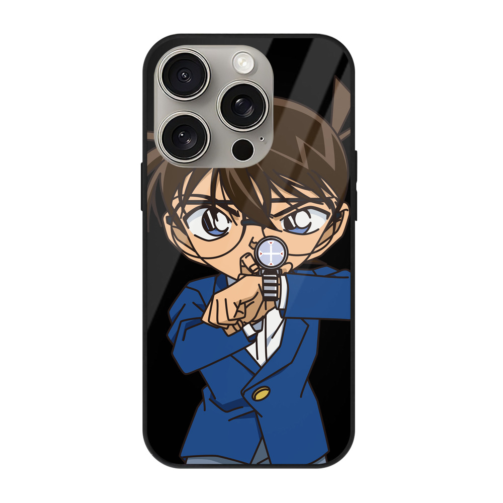 （画像用） 名探偵コナン 江戸川 コナン Detective Conan Conan Edogawa 【iPhone15Pro対応】スマホケース 耐衝撃＆黄変防止 背面ガラス