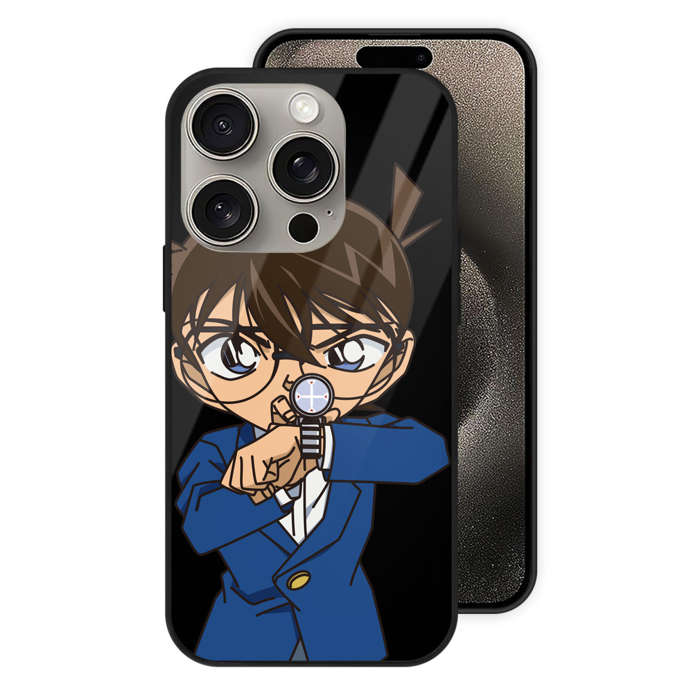 （画像用） 名探偵コナン 江戸川 コナン Detective Conan Conan Edogawa 【iPhone15Pro対応】スマホケース 耐衝撃＆黄変防止 背面ガラス