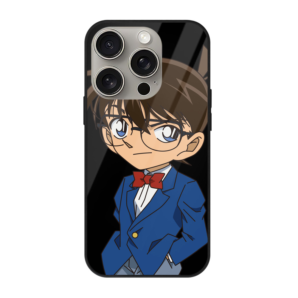 （画像用） 名探偵コナン 江戸川 コナン Detective Conan Conan Edogawa 【iPhone15Pro対応】スマホケース 耐衝撃＆黄変防止 背面ガラス