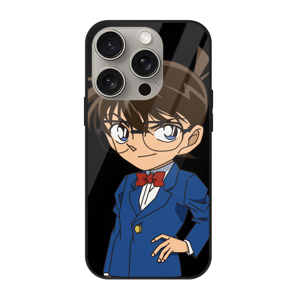 （画像用） 名探偵コナン 江戸川 コナン Detective Conan Conan Edogawa 【iPhone15Pro対応】スマホケース 耐衝撃＆黄変防止 背面ガラス