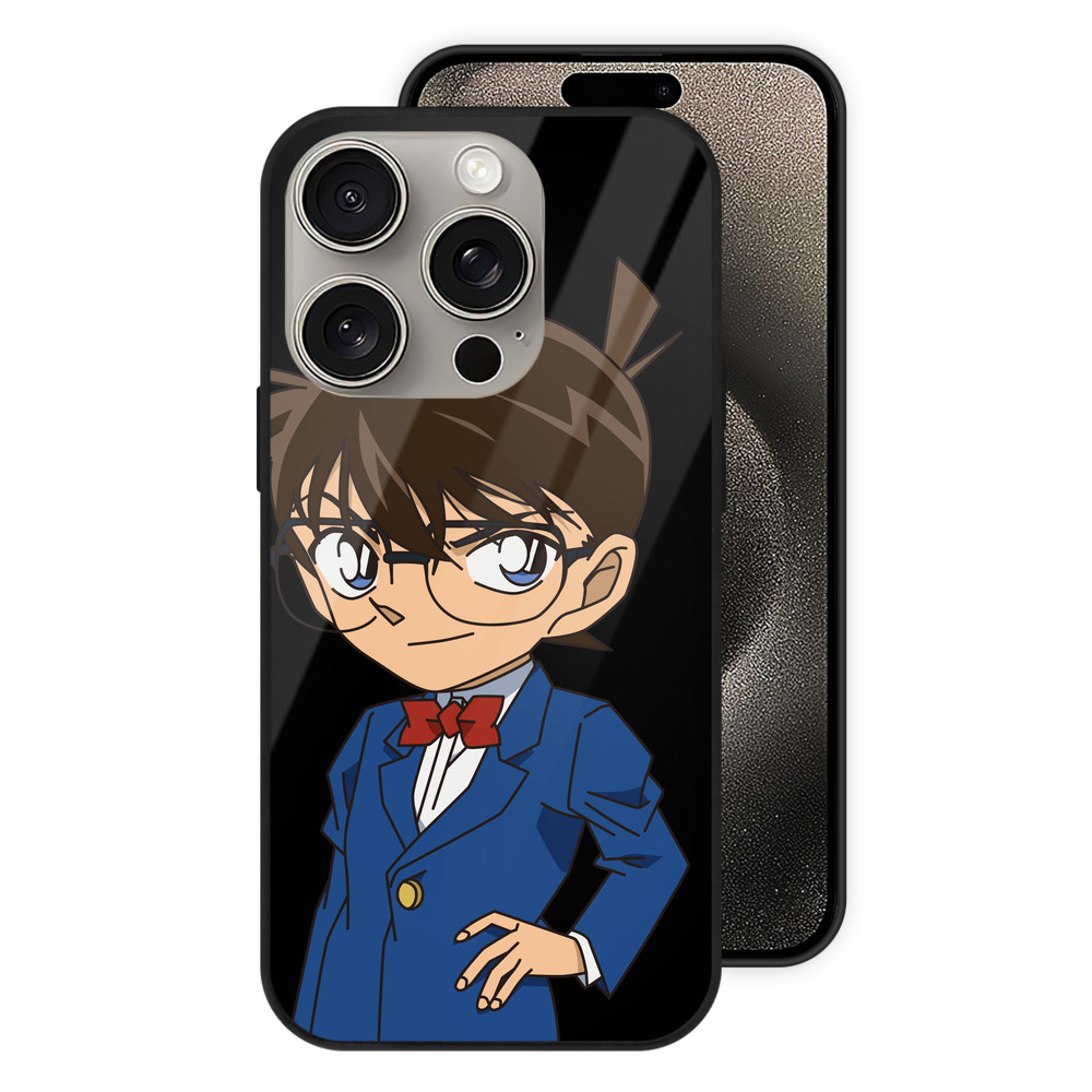 （画像用） 名探偵コナン 江戸川 コナン Detective Conan Conan Edogawa 【iPhone15Pro対応】スマホケース 耐衝撃＆黄変防止 背面ガラス
