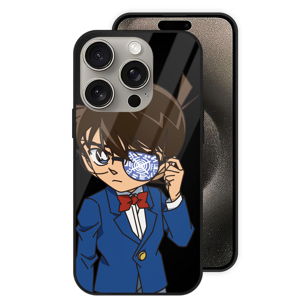 （画像用） 名探偵コナン 江戸川 コナン Detective Conan Conan Edogawa 【iPhone15Pro対応】スマホケース 耐衝撃＆黄変防止 背面ガラス