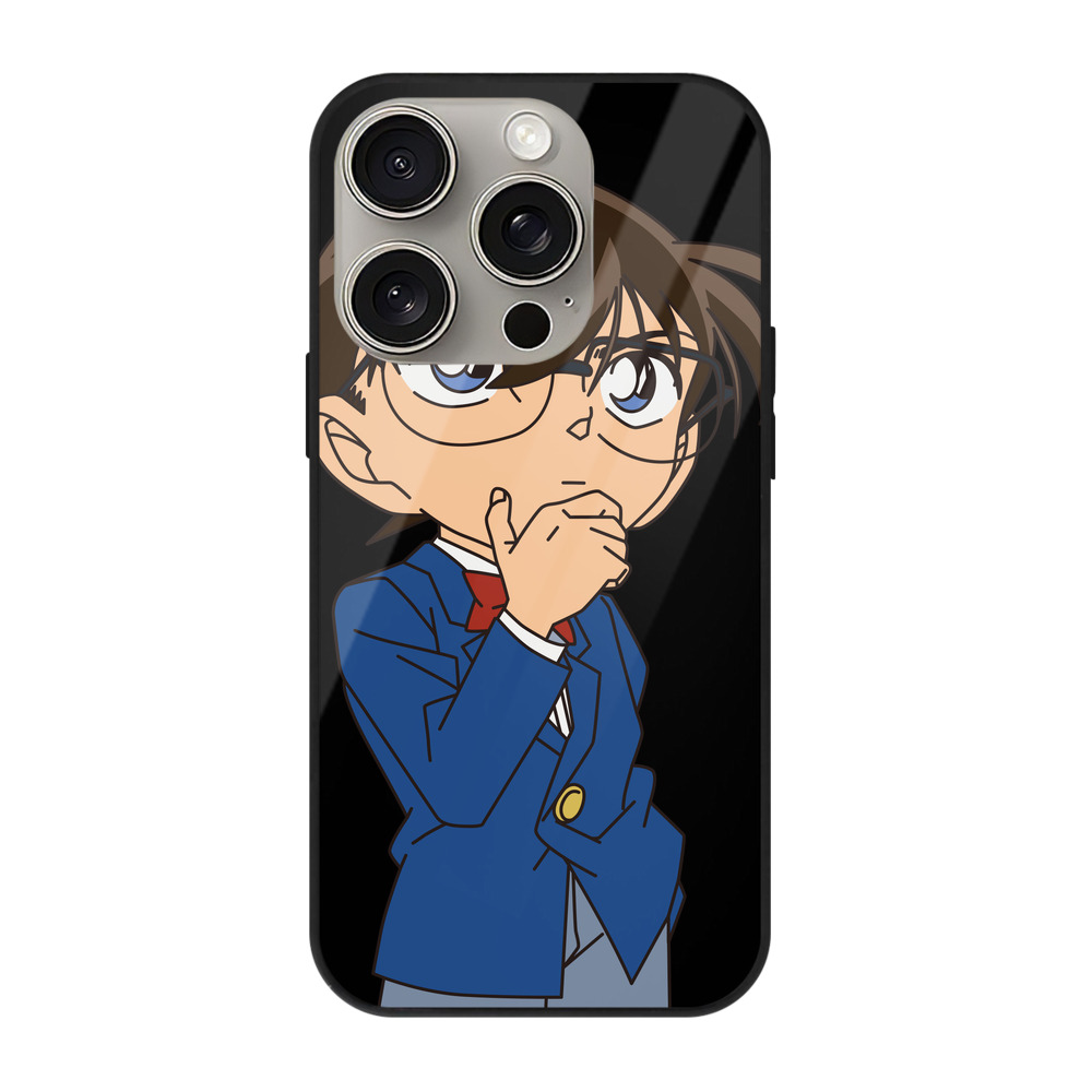 （画像用） 名探偵コナン 江戸川 コナン Detective Conan Conan Edogawa 【iPhone15Pro対応】スマホケース 耐衝撃＆黄変防止 背面ガラス