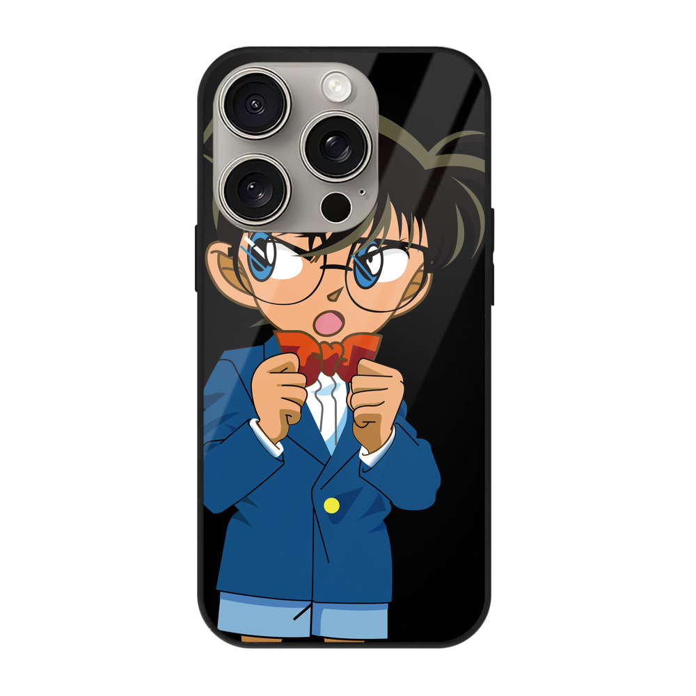 （画像用） 名探偵コナン 江戸川 コナン Detective Conan Conan Edogawa 【iPhone15Pro対応】スマホケース 耐衝撃＆黄変防止 背面ガラス