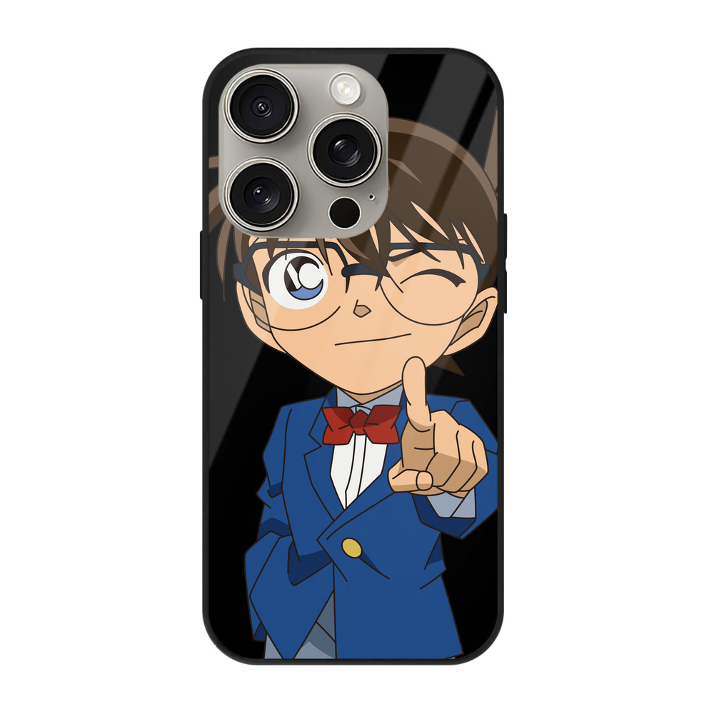 （画像用） 名探偵コナン 江戸川 コナン Detective Conan Conan Edogawa 【iPhone15Pro対応】スマホケース 耐衝撃＆黄変防止 背面ガラス