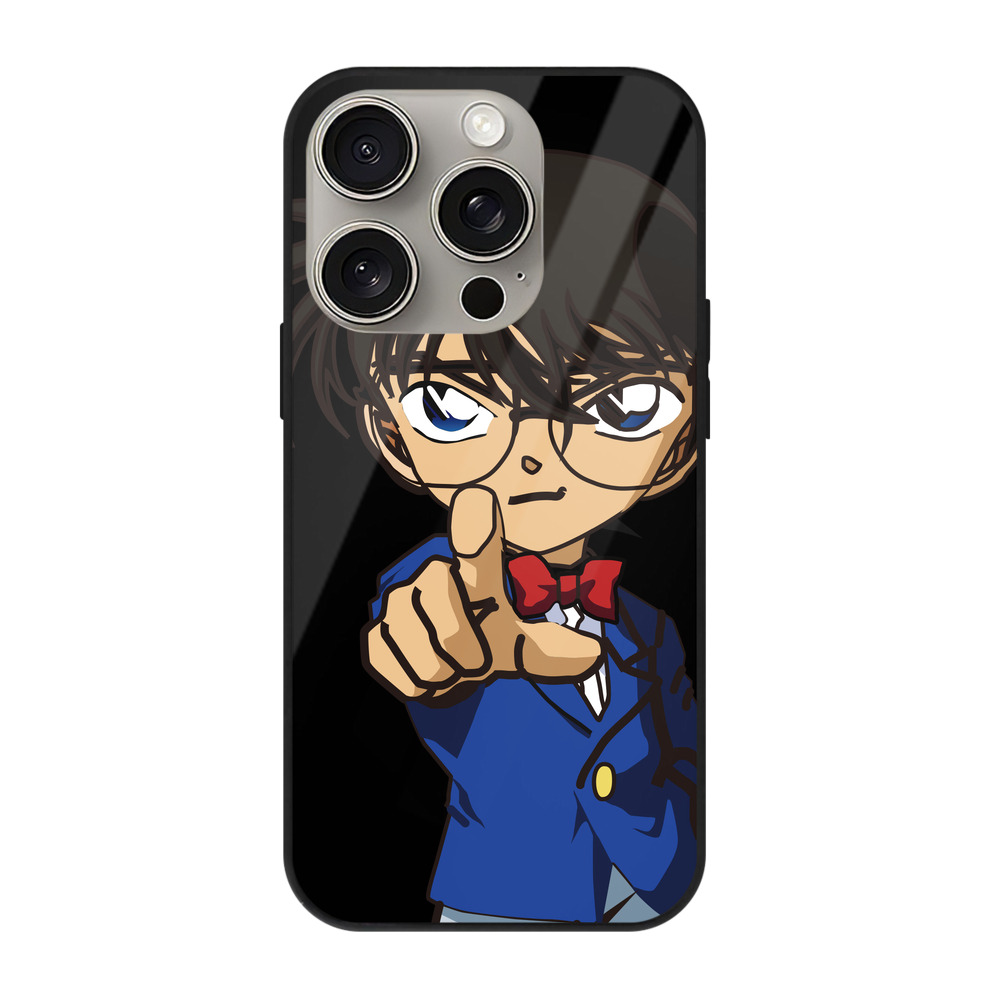 （画像用） 名探偵コナン 江戸川 コナン Detective Conan Conan Edogawa 【iPhone15Pro対応】スマホケース 耐衝撃＆黄変防止 背面ガラス
