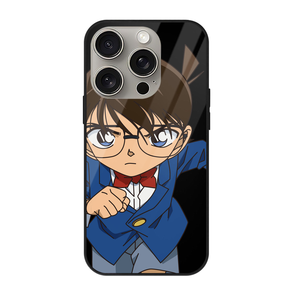 （画像用） 名探偵コナン 江戸川 コナン Detective Conan Conan Edogawa 【iPhone15Pro対応】スマホケース 耐衝撃＆黄変防止 背面ガラス