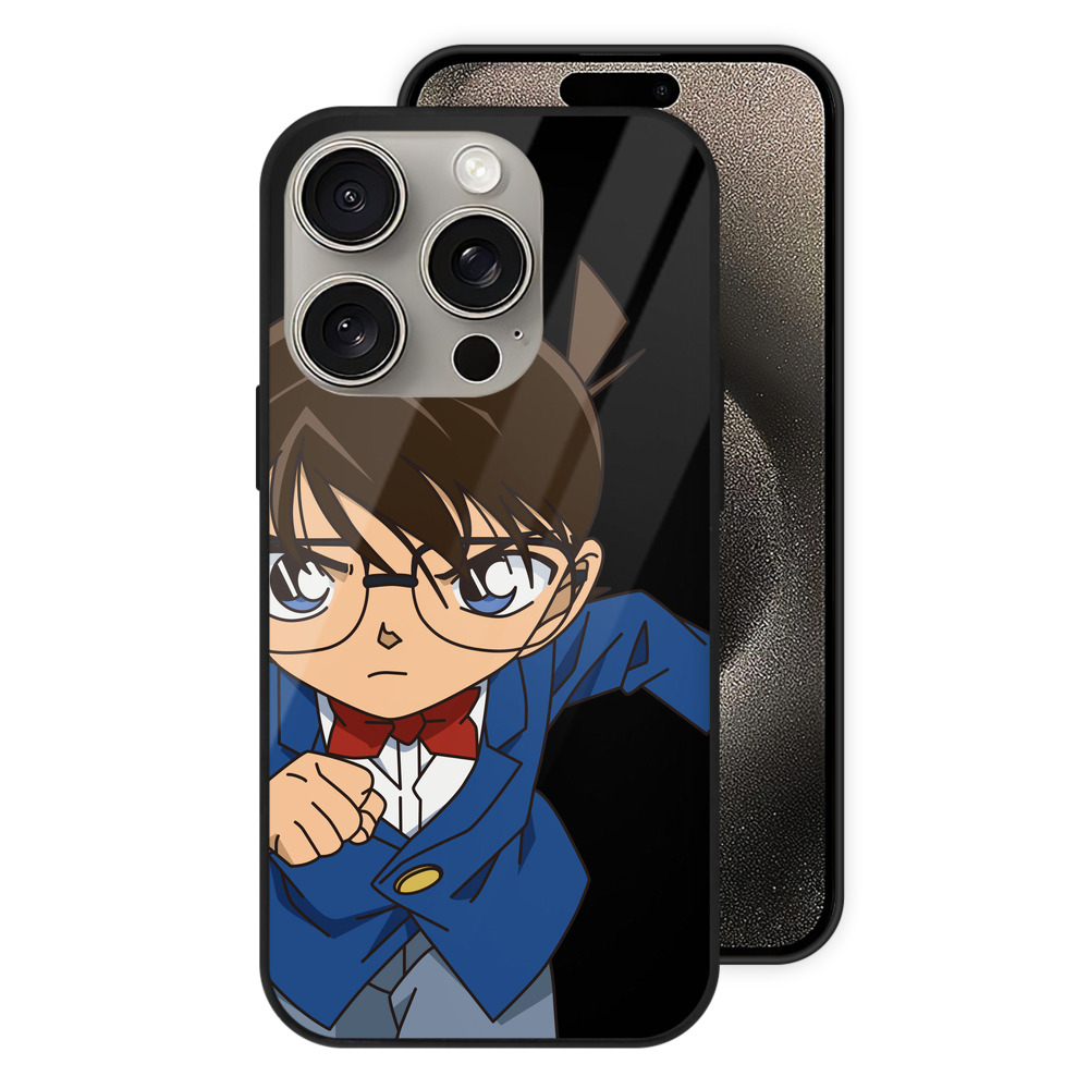 （画像用） 名探偵コナン 江戸川 コナン Detective Conan Conan Edogawa 【iPhone15Pro対応】スマホケース 耐衝撃＆黄変防止 背面ガラス