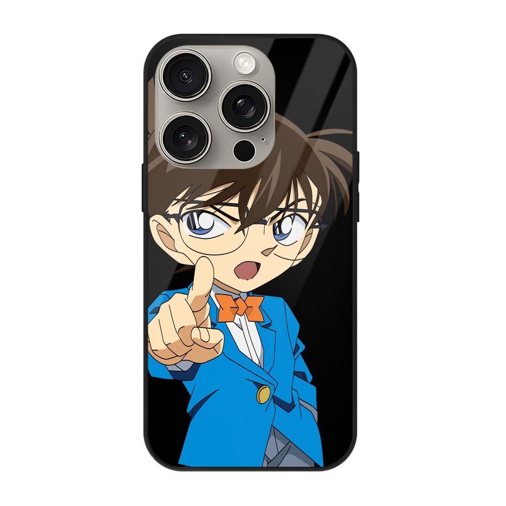 （画像用） 名探偵コナン 江戸川 コナン Detective Conan Conan Edogawa 【iPhone15Pro対応】スマホケース 耐衝撃＆黄変防止 背面ガラス