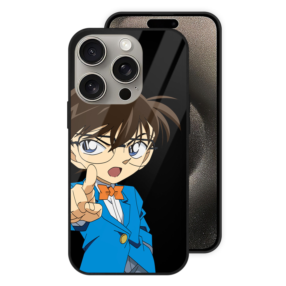 （画像用） 名探偵コナン 江戸川 コナン Detective Conan Conan Edogawa 【iPhone15Pro対応】スマホケース 耐衝撃＆黄変防止 背面ガラス