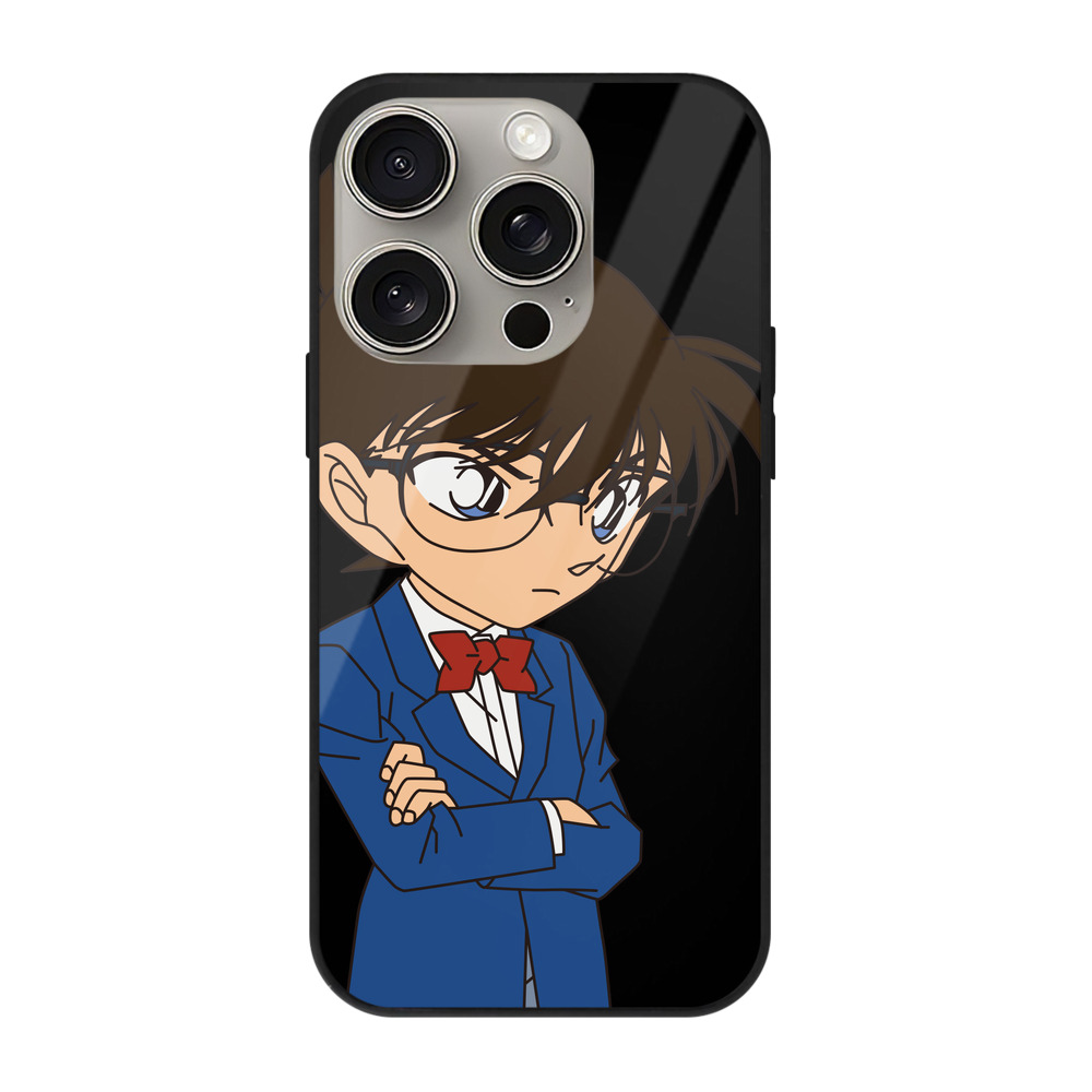 （画像用） 名探偵コナン 江戸川 コナン Detective Conan Conan Edogawa 【iPhone15Pro対応】スマホケース 耐衝撃＆黄変防止 背面ガラス