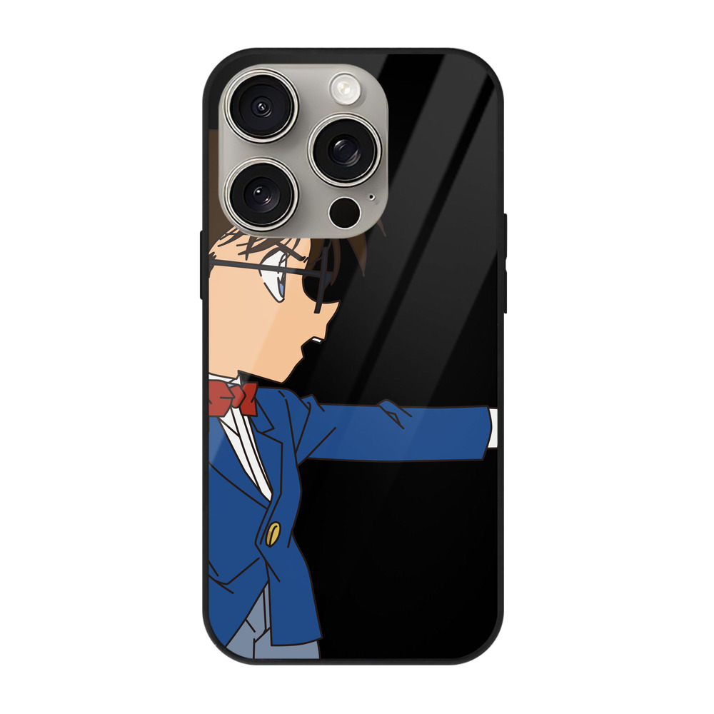 （画像用） 名探偵コナン 江戸川 コナン Detective Conan Conan Edogawa 【iPhone15Pro対応】スマホケース 耐衝撃＆黄変防止 背面ガラス