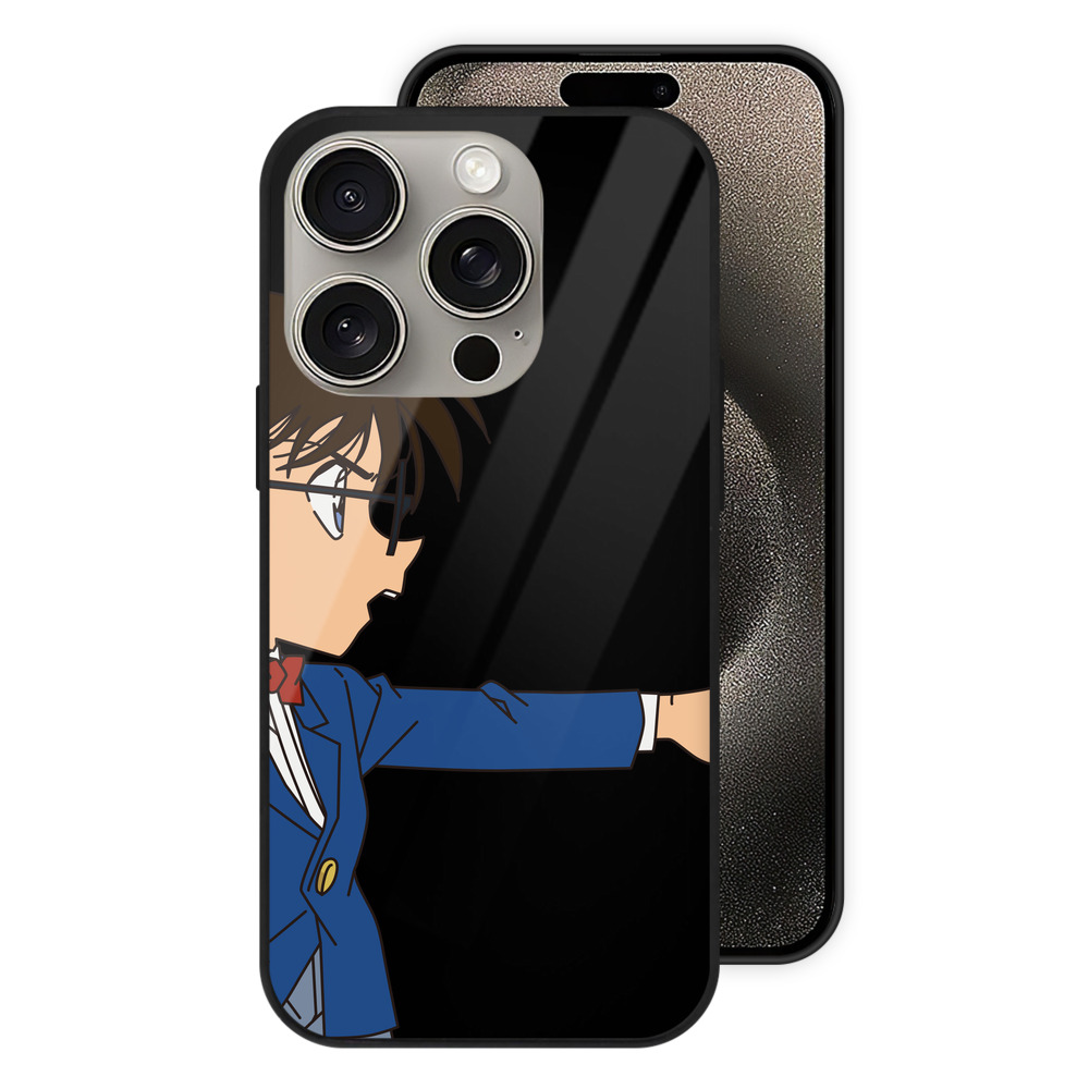 （画像用） 名探偵コナン 江戸川 コナン Detective Conan Conan Edogawa 【iPhone15Pro対応】スマホケース 耐衝撃＆黄変防止 背面ガラス