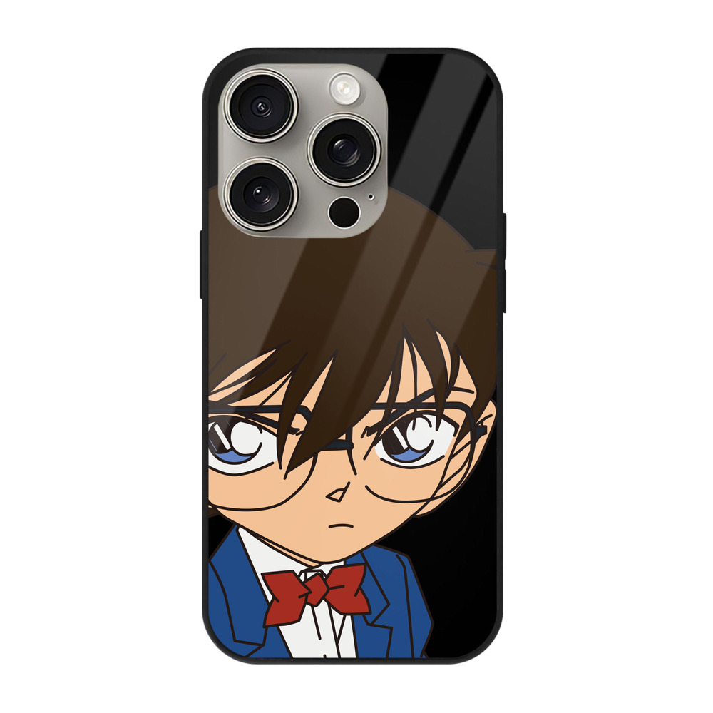（画像用） 名探偵コナン 江戸川 コナン Detective Conan Conan Edogawa 【iPhone15Pro対応】スマホケース 耐衝撃＆黄変防止 背面ガラス