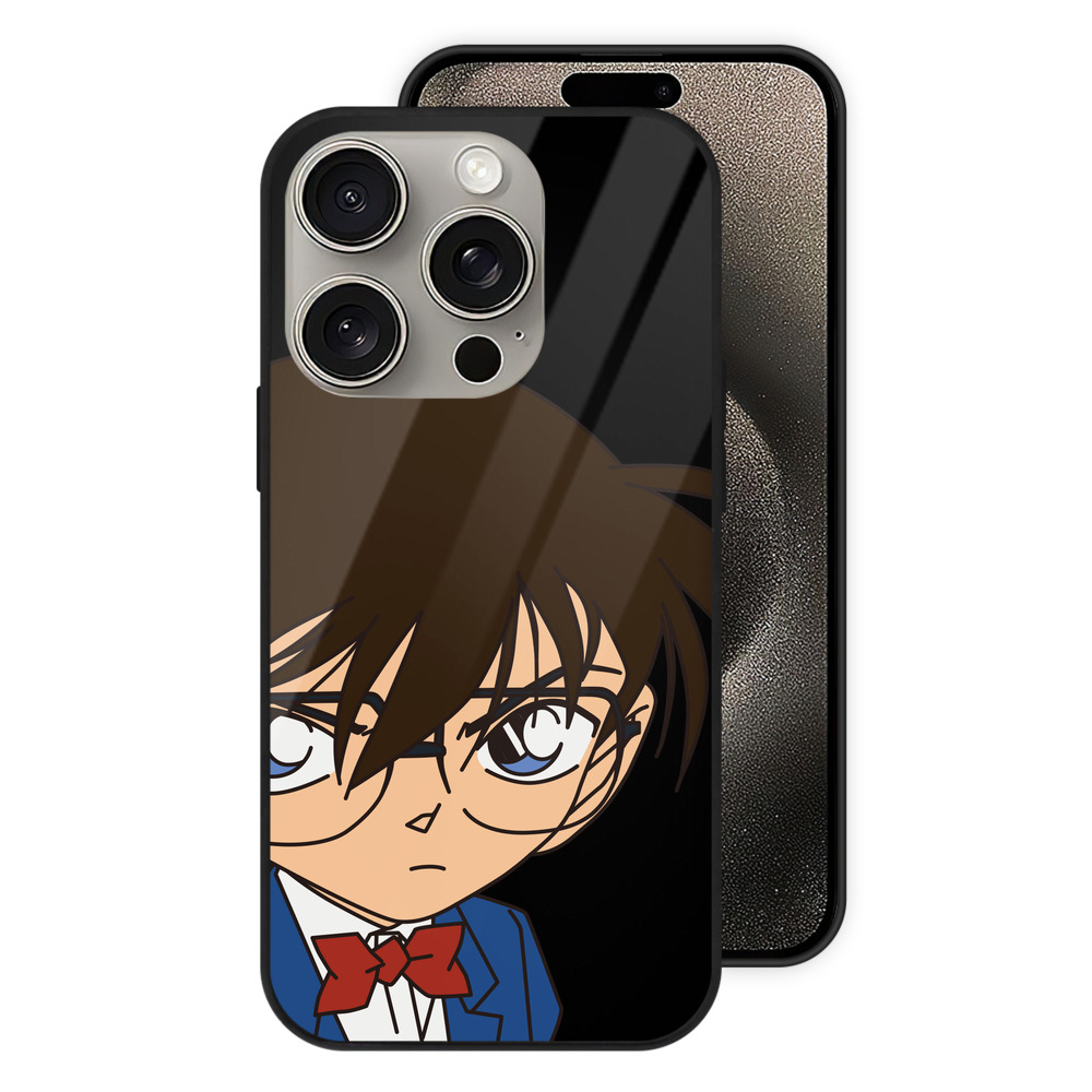（画像用） 名探偵コナン 江戸川 コナン Detective Conan Conan Edogawa 【iPhone15Pro対応】スマホケース 耐衝撃＆黄変防止 背面ガラス