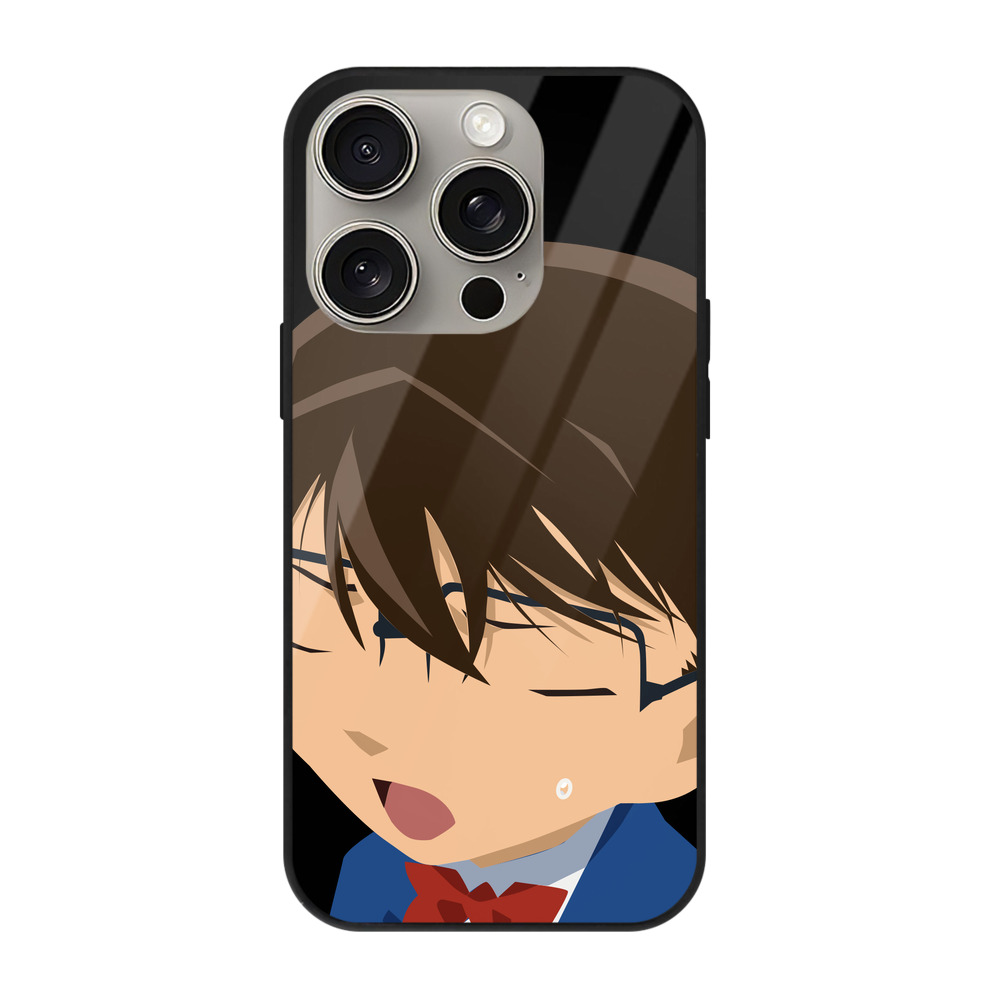 （画像用） 名探偵コナン 江戸川 コナン Detective Conan Conan Edogawa 【iPhone15Pro対応】スマホケース 耐衝撃＆黄変防止 背面ガラス