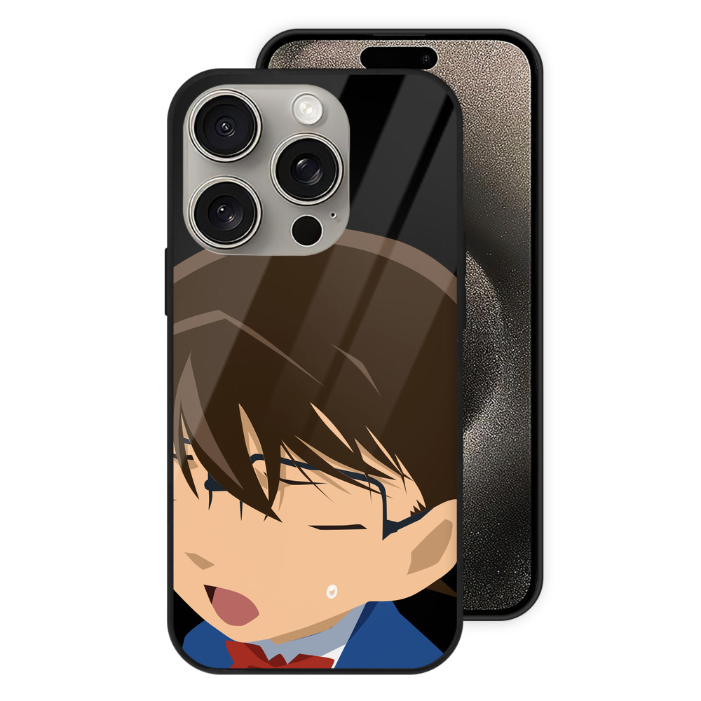 （画像用） 名探偵コナン 江戸川 コナン Detective Conan Conan Edogawa 【iPhone15Pro対応】スマホケース 耐衝撃＆黄変防止 背面ガラス
