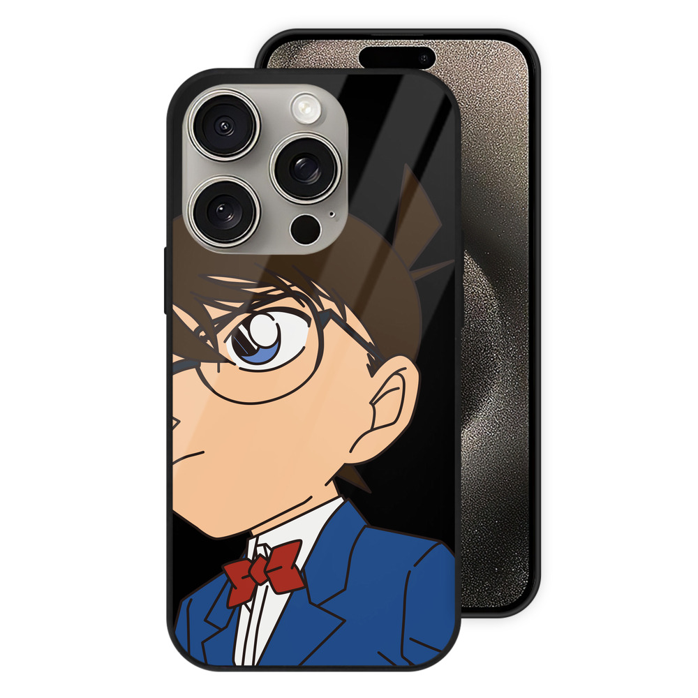 （画像用） 名探偵コナン 江戸川 コナン Detective Conan Conan Edogawa 【iPhone15Pro対応】スマホケース 耐衝撃＆黄変防止 背面ガラス