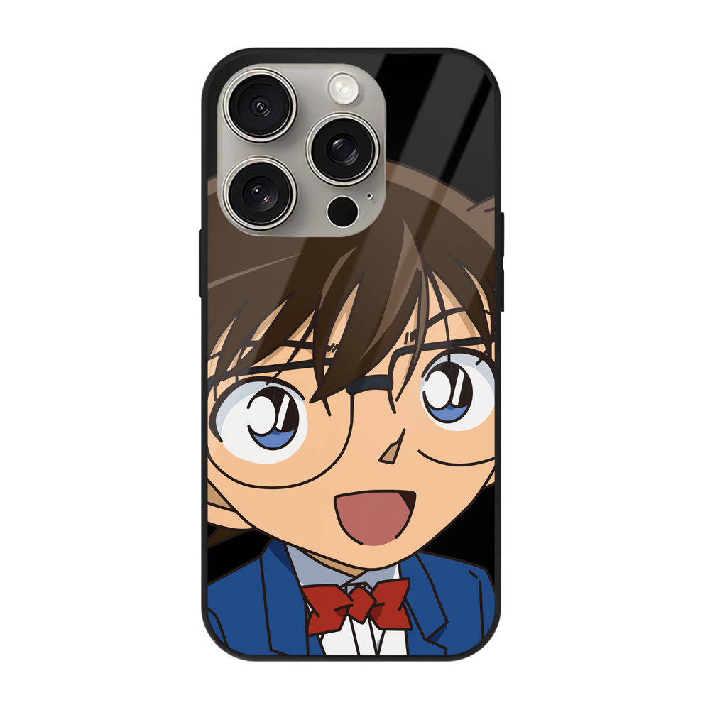 （画像用） 名探偵コナン 江戸川 コナン Detective Conan Conan Edogawa 【iPhone15Pro対応】スマホケース 耐衝撃＆黄変防止 背面ガラス