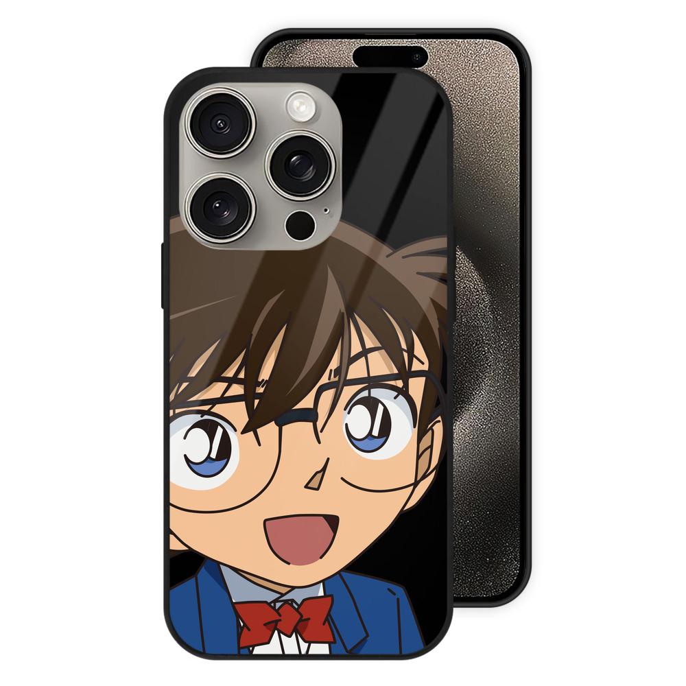 （画像用） 名探偵コナン 江戸川 コナン Detective Conan Conan Edogawa 【iPhone15Pro対応】スマホケース 耐衝撃＆黄変防止 背面ガラス