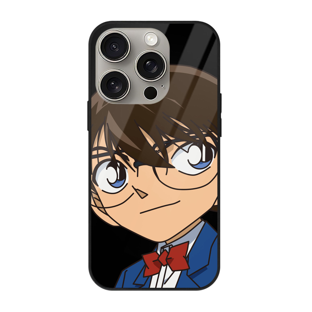 （画像用） 名探偵コナン 江戸川 コナン Detective Conan Conan Edogawa 【iPhone15Pro対応】スマホケース 耐衝撃＆黄変防止 背面ガラス