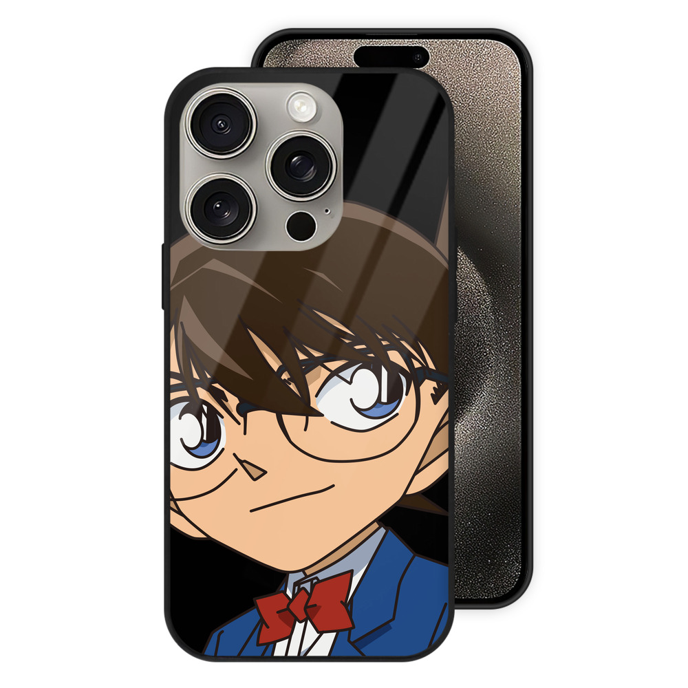 （画像用） 名探偵コナン 江戸川 コナン Detective Conan Conan Edogawa 【iPhone15Pro対応】スマホケース 耐衝撃＆黄変防止 背面ガラス