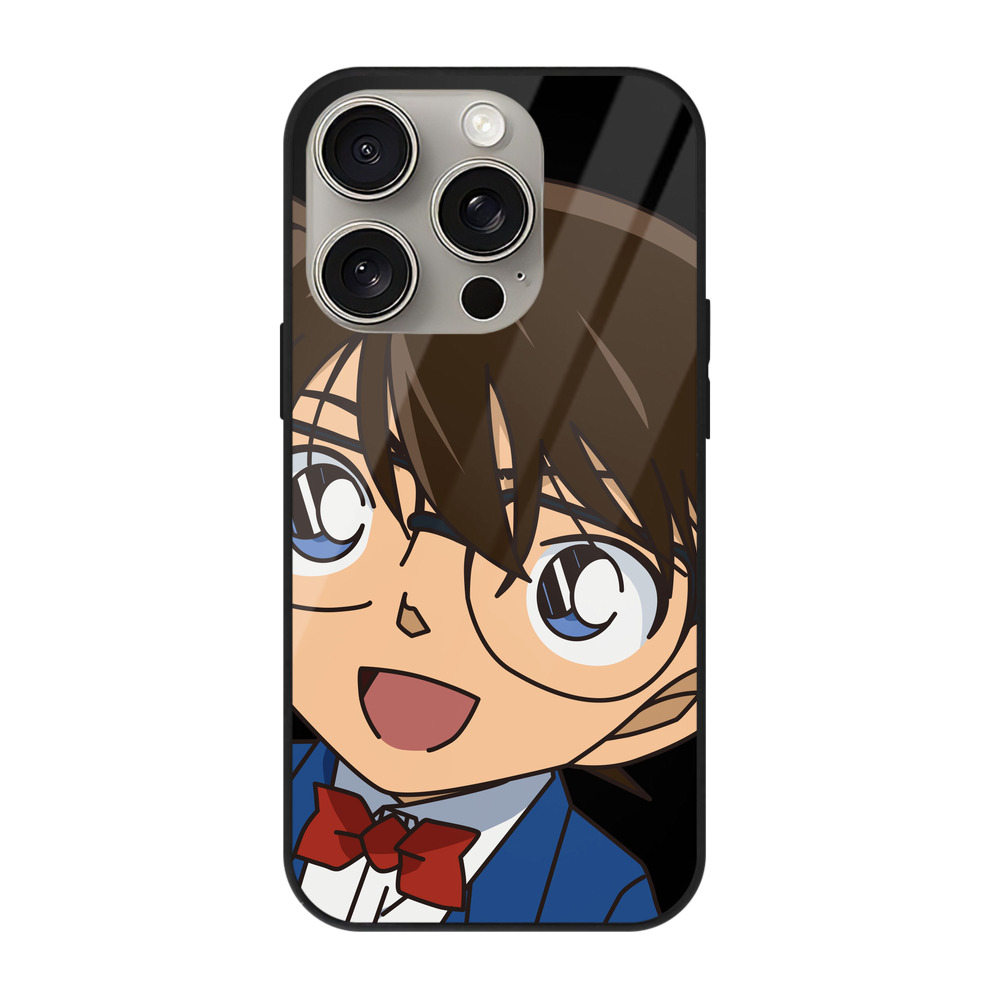 （画像用） 名探偵コナン 江戸川 コナン Detective Conan Conan Edogawa 【iPhone15Pro対応】スマホケース 耐衝撃＆黄変防止 背面ガラス