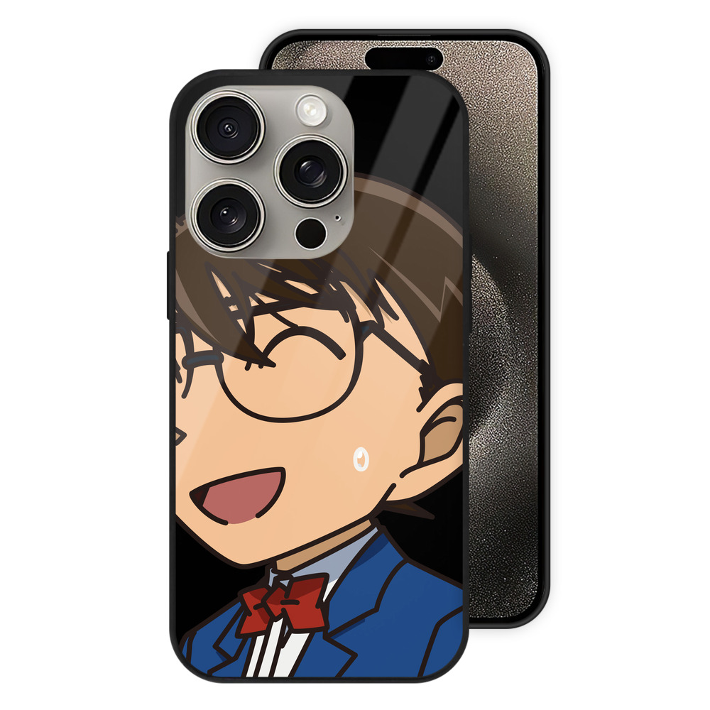 （画像用） 名探偵コナン 江戸川 コナン Detective Conan Conan Edogawa 【iPhone15Pro対応】スマホケース 耐衝撃＆黄変防止 背面ガラス