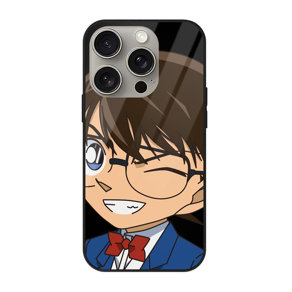 （画像用） 名探偵コナン 江戸川 コナン Detective Conan Conan Edogawa 【iPhone15Pro対応】スマホケース 耐衝撃＆黄変防止 背面ガラス
