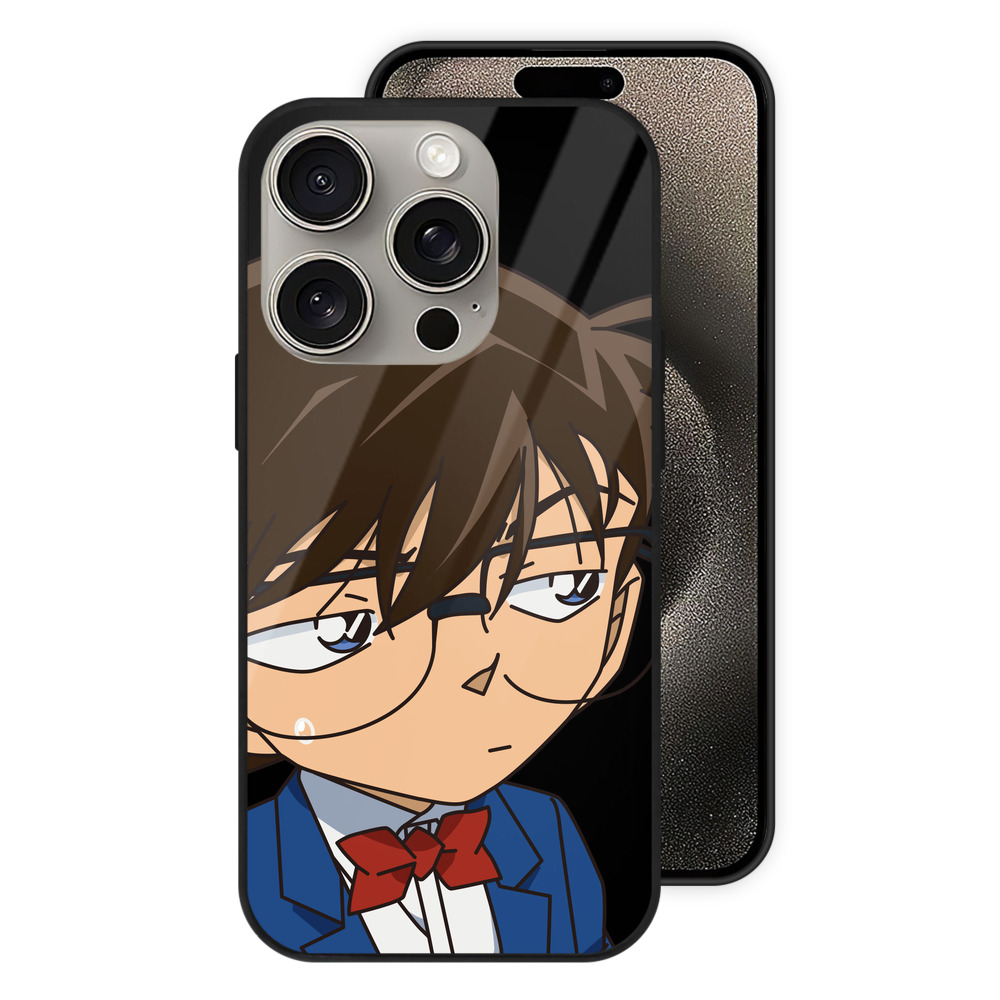 （画像用） 名探偵コナン 江戸川 コナン Detective Conan Conan Edogawa 【iPhone15Pro対応】スマホケース 耐衝撃＆黄変防止 背面ガラス