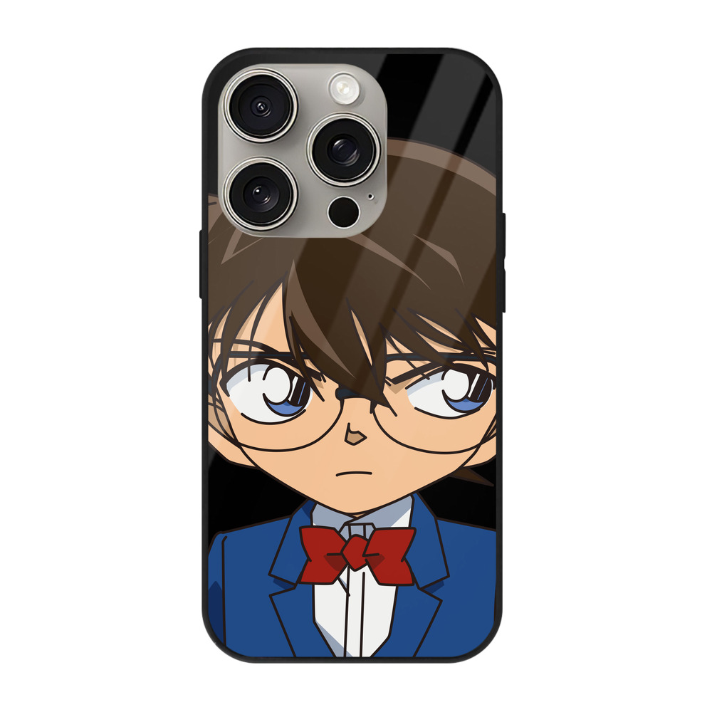 （画像用） 名探偵コナン 江戸川 コナン Detective Conan Conan Edogawa 【iPhone15Pro対応】スマホケース 耐衝撃＆黄変防止 背面ガラス