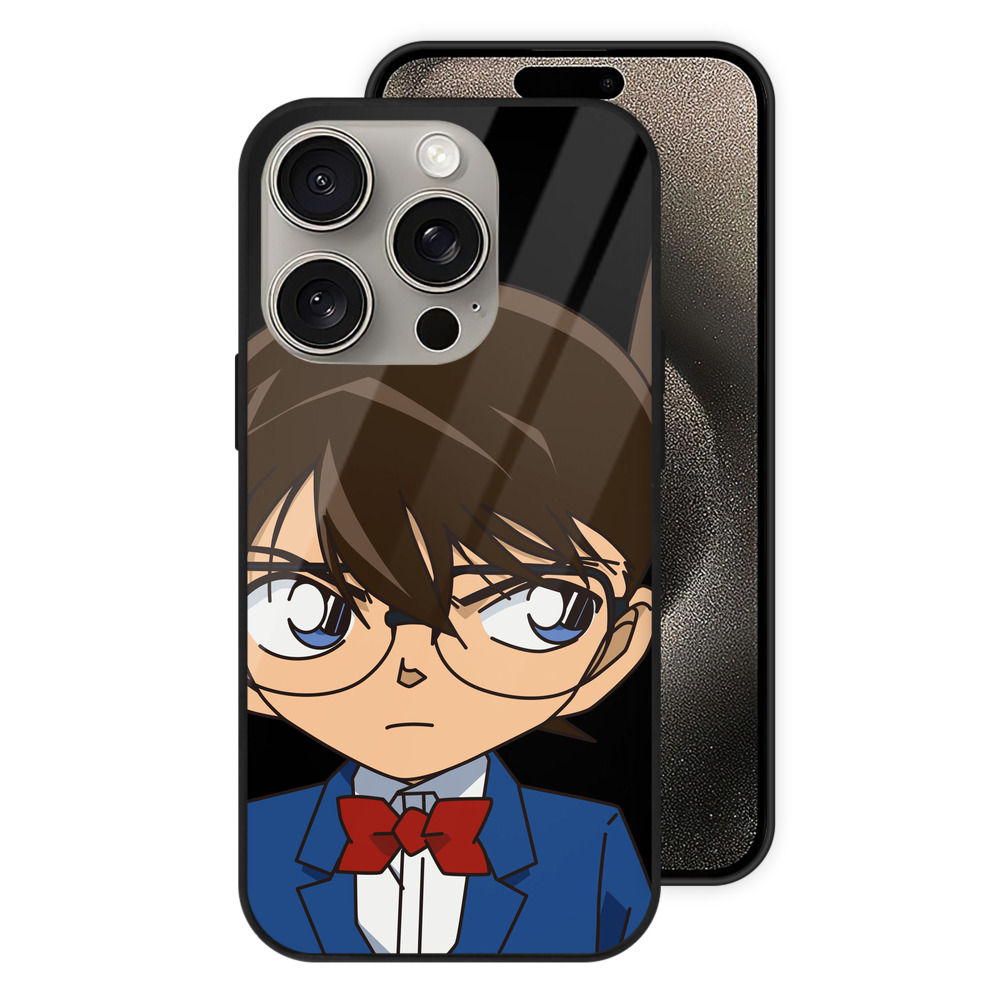 （画像用） 名探偵コナン 江戸川 コナン Detective Conan Conan Edogawa 【iPhone15Pro対応】スマホケース 耐衝撃＆黄変防止 背面ガラス