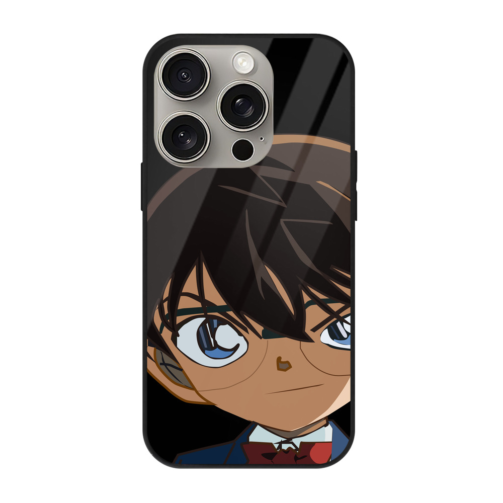 （画像用） 名探偵コナン 江戸川 コナン Detective Conan Conan Edogawa 【iPhone15Pro対応】スマホケース 耐衝撃＆黄変防止 背面ガラス