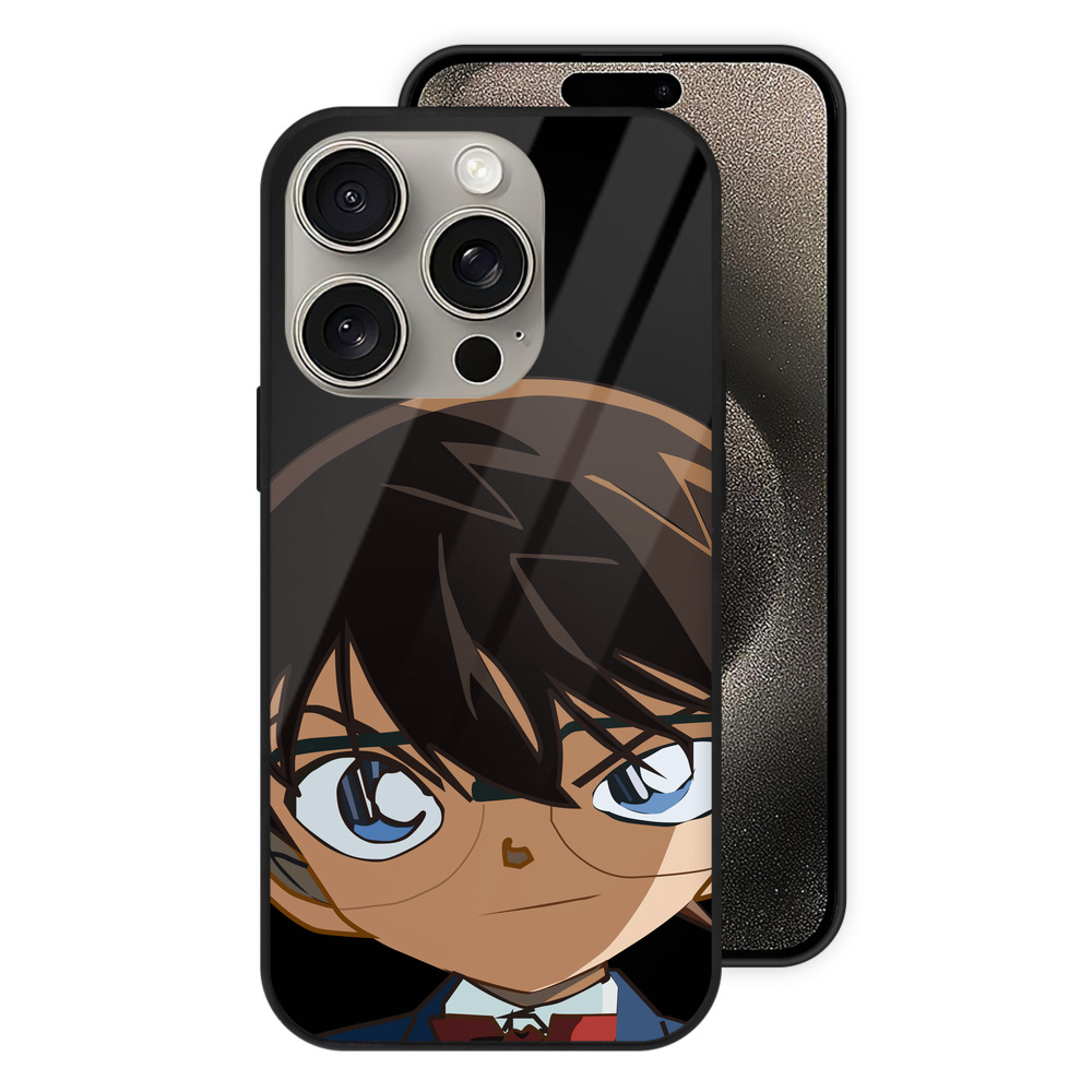 （画像用） 名探偵コナン 江戸川 コナン Detective Conan Conan Edogawa 【iPhone15Pro対応】スマホケース 耐衝撃＆黄変防止 背面ガラス