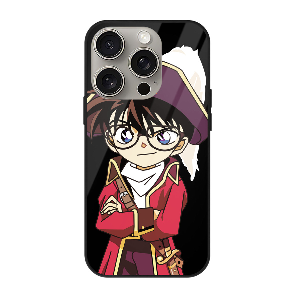 （画像用） 名探偵コナン 江戸川 コナン Detective Conan Conan Edogawa 【iPhone15Pro対応】スマホケース 耐衝撃＆黄変防止 背面ガラス