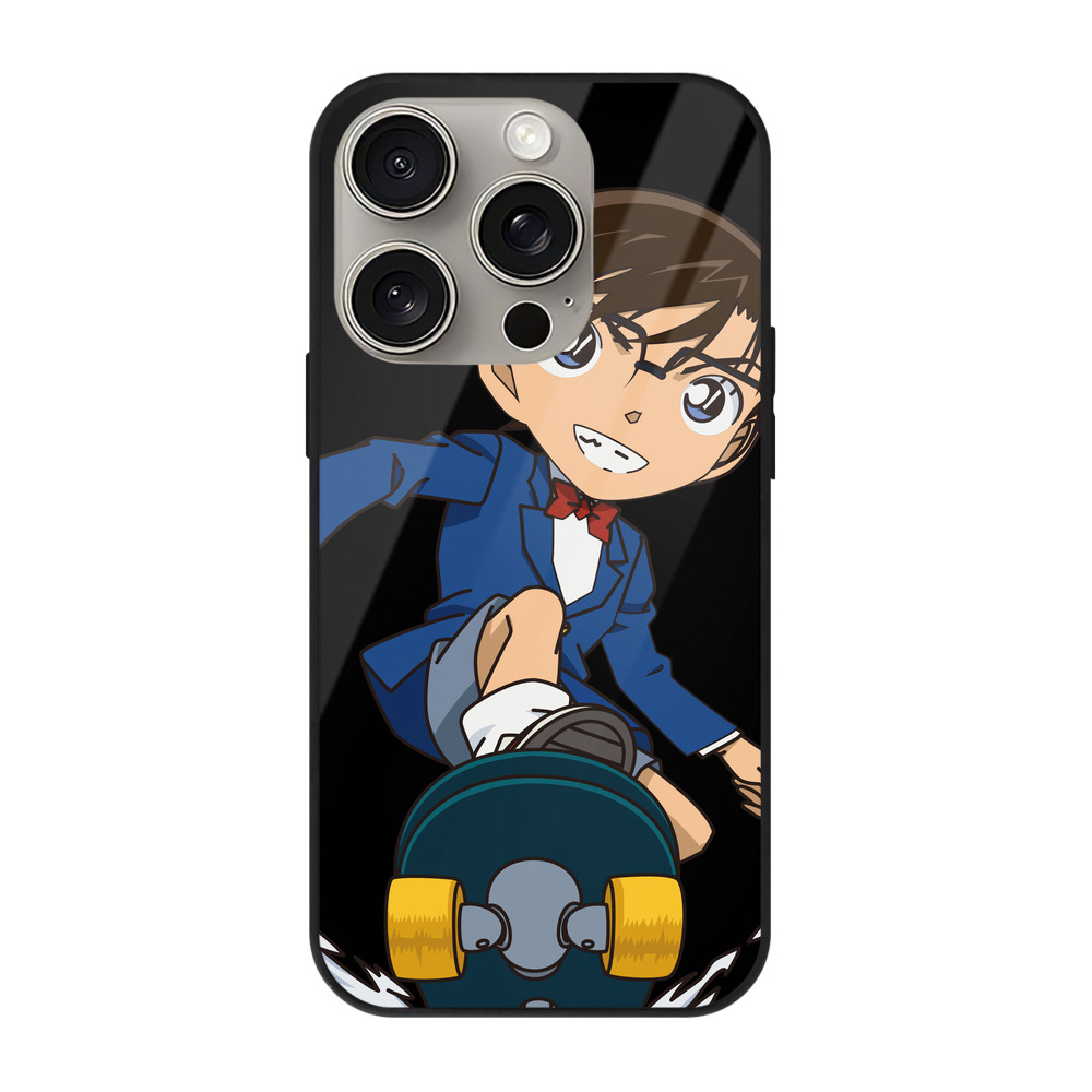 （画像用） 名探偵コナン 江戸川 コナン Detective Conan Conan Edogawa 【iPhone15Pro対応】スマホケース 耐衝撃＆黄変防止 背面ガラス